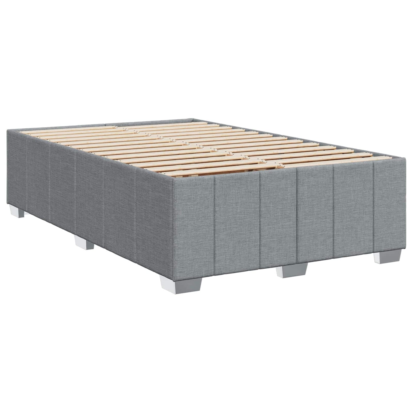 vidaXL Κρεβάτι box spring με στρώμα Ανοιχτό γκρι 120 x 200 cm Ύφασμα