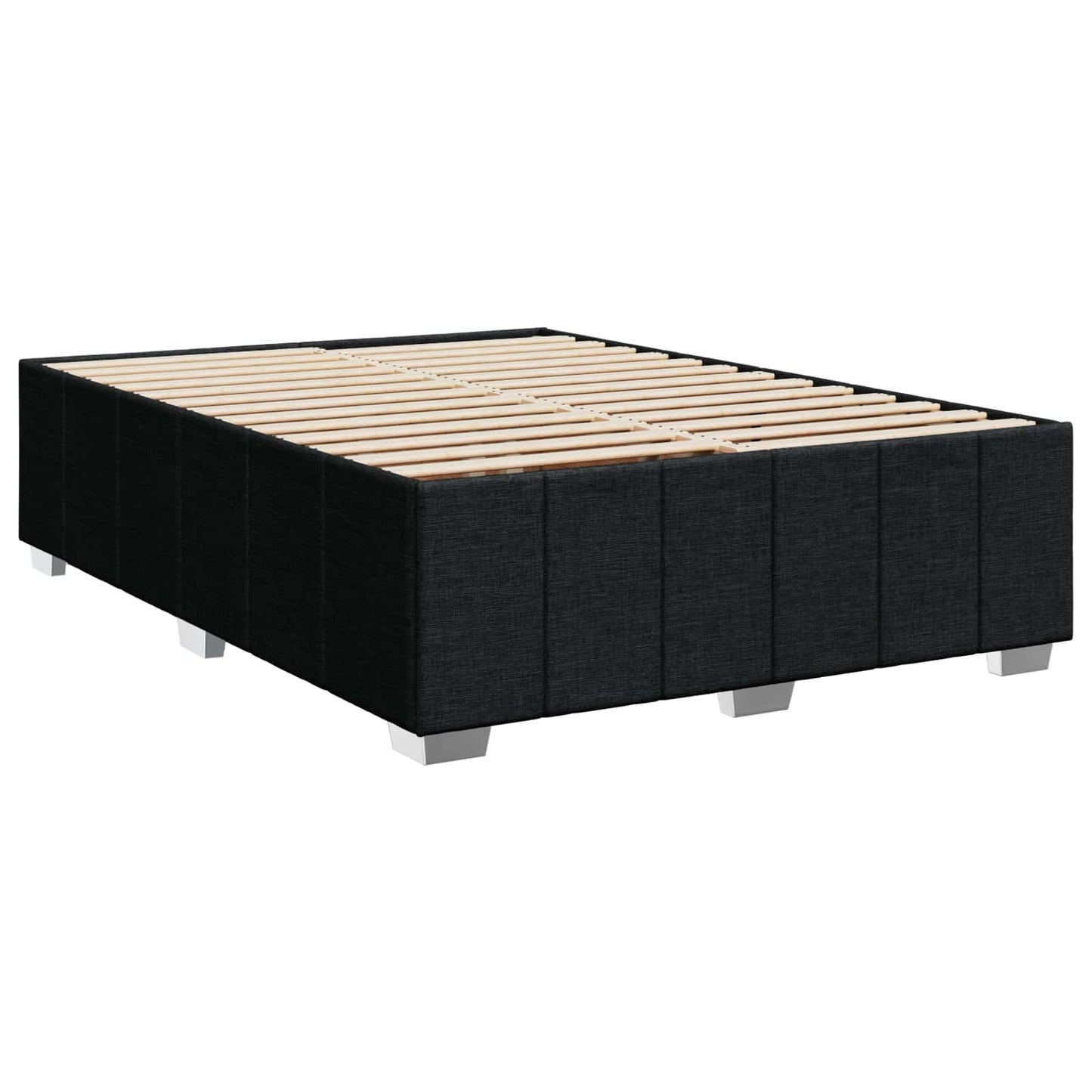 vidaXL Κρεβάτι box spring με στρώμα Μαύρο 160 x 200 cm Ύφασμα