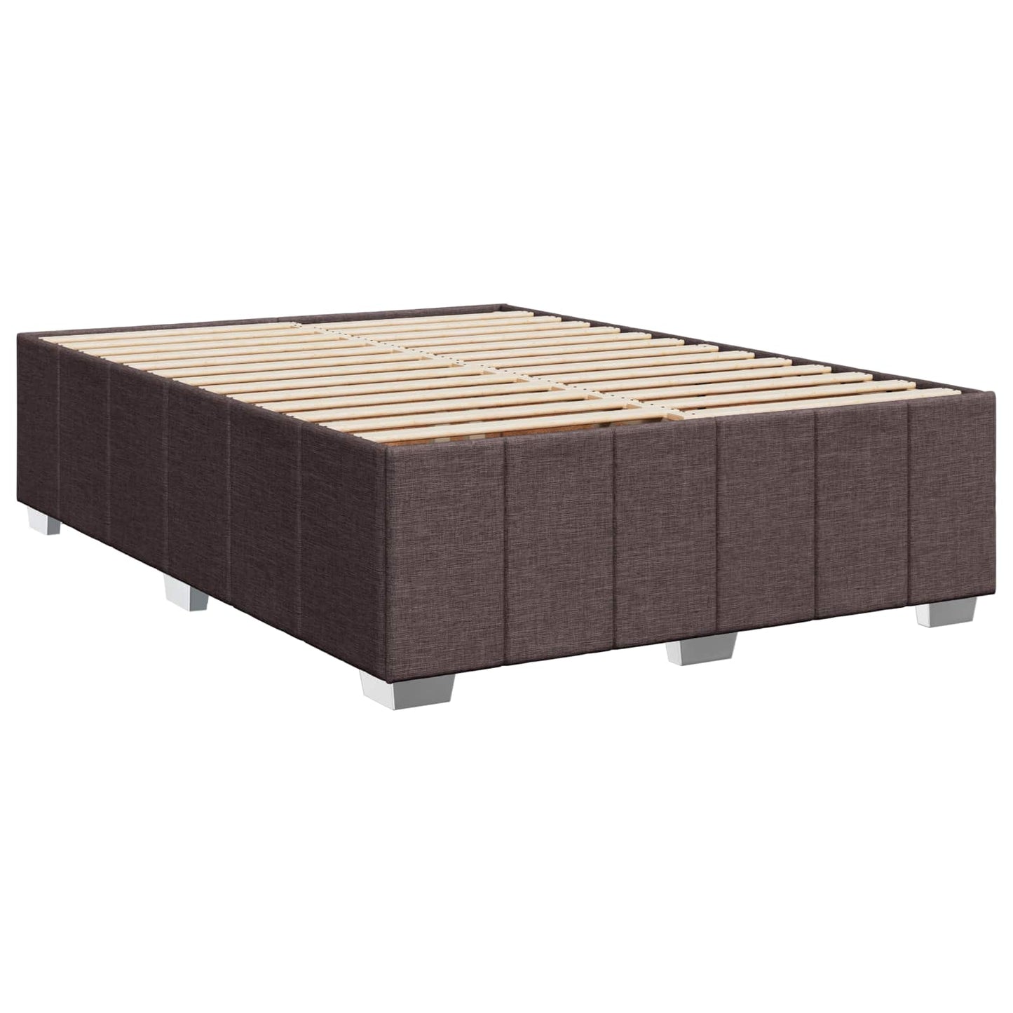 vidaXL Κρεβάτι box spring με στρώμα Σκούρο Καφέ 160 x 200 cm Ύφασμα