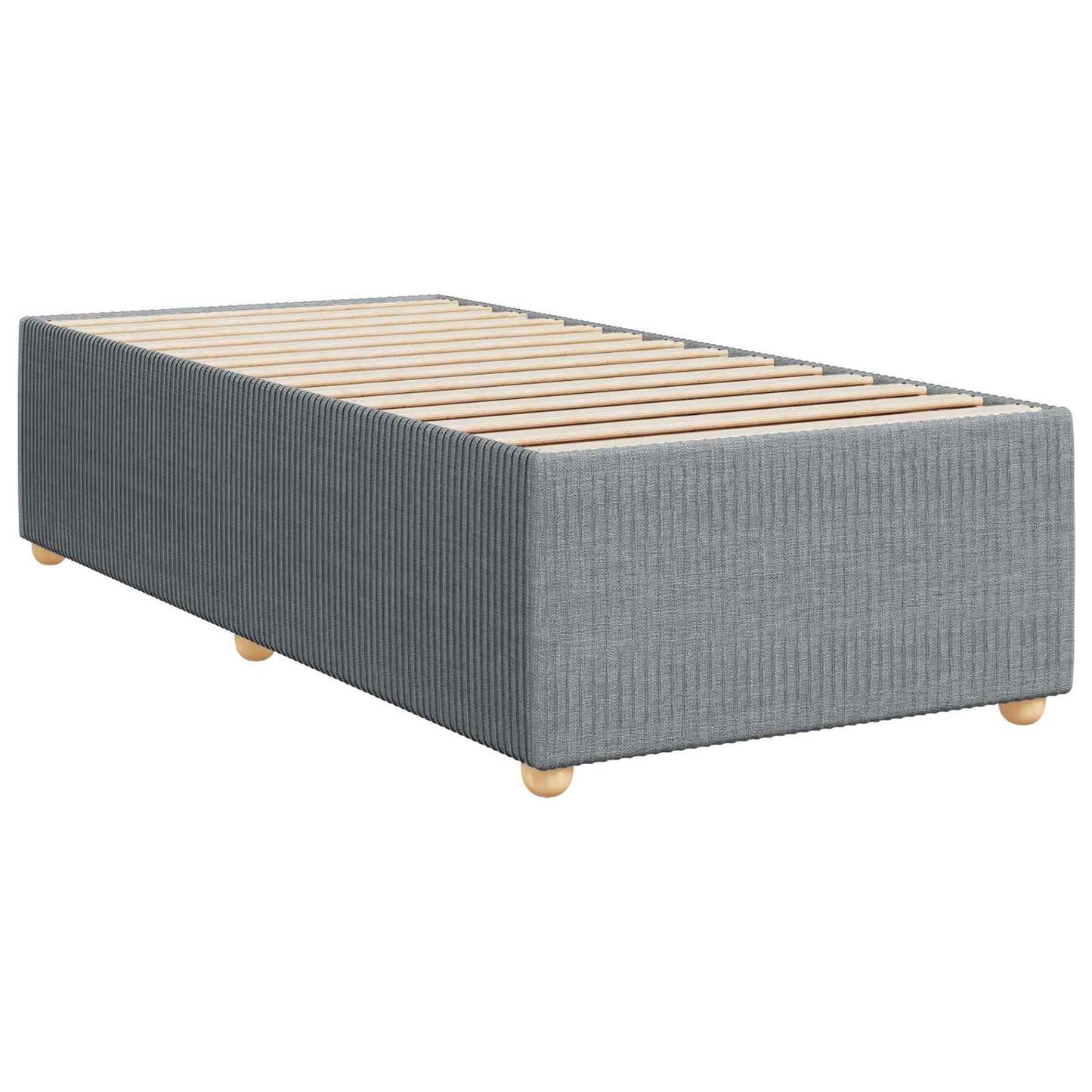 vidaXL Κρεβάτι box spring με στρώμα Ανοιχτό γκρι 90 x 200 cm Ύφασμα