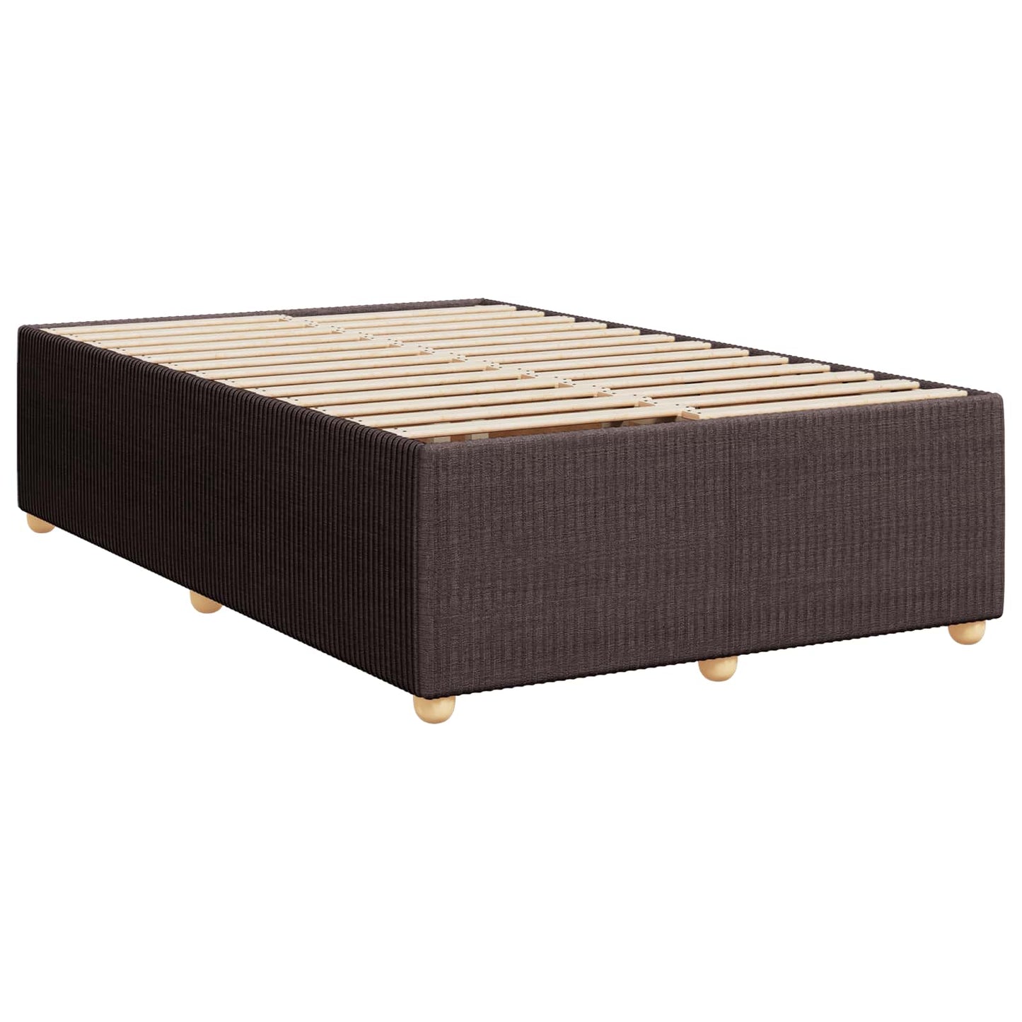 vidaXL Κρεβάτι box spring με στρώμα Σκούρο Καφέ 120 x 200 cm Ύφασμα
