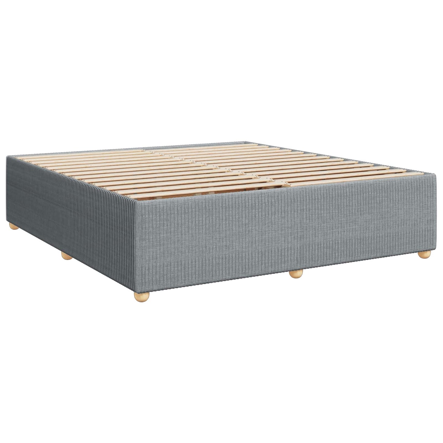 vidaXL Κρεβάτι box spring με στρώμα Ανοιχτό γκρι 200 x 200 cm Ύφασμα