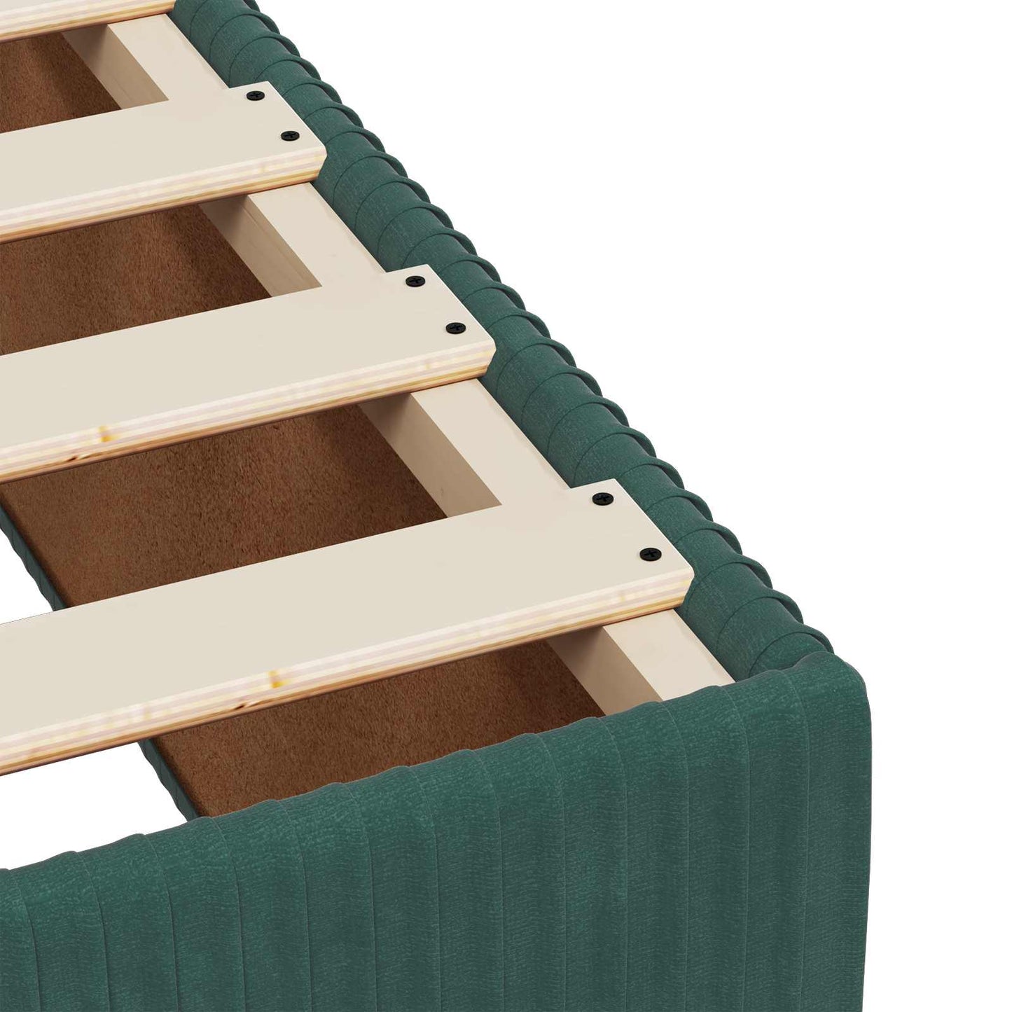 vidaXL Κρεβάτι box spring με στρώμα Σκούρο Πράσινο 120 x 200 cm