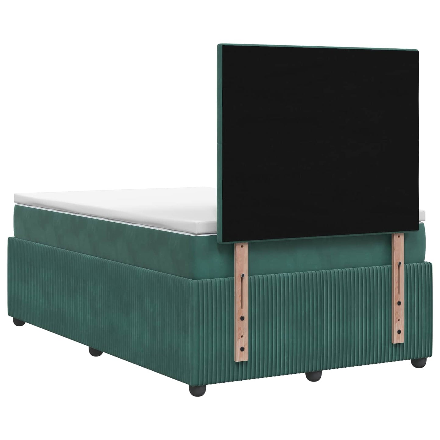 vidaXL Κρεβάτι box spring με στρώμα Σκούρο Πράσινο 120 x 200 cm