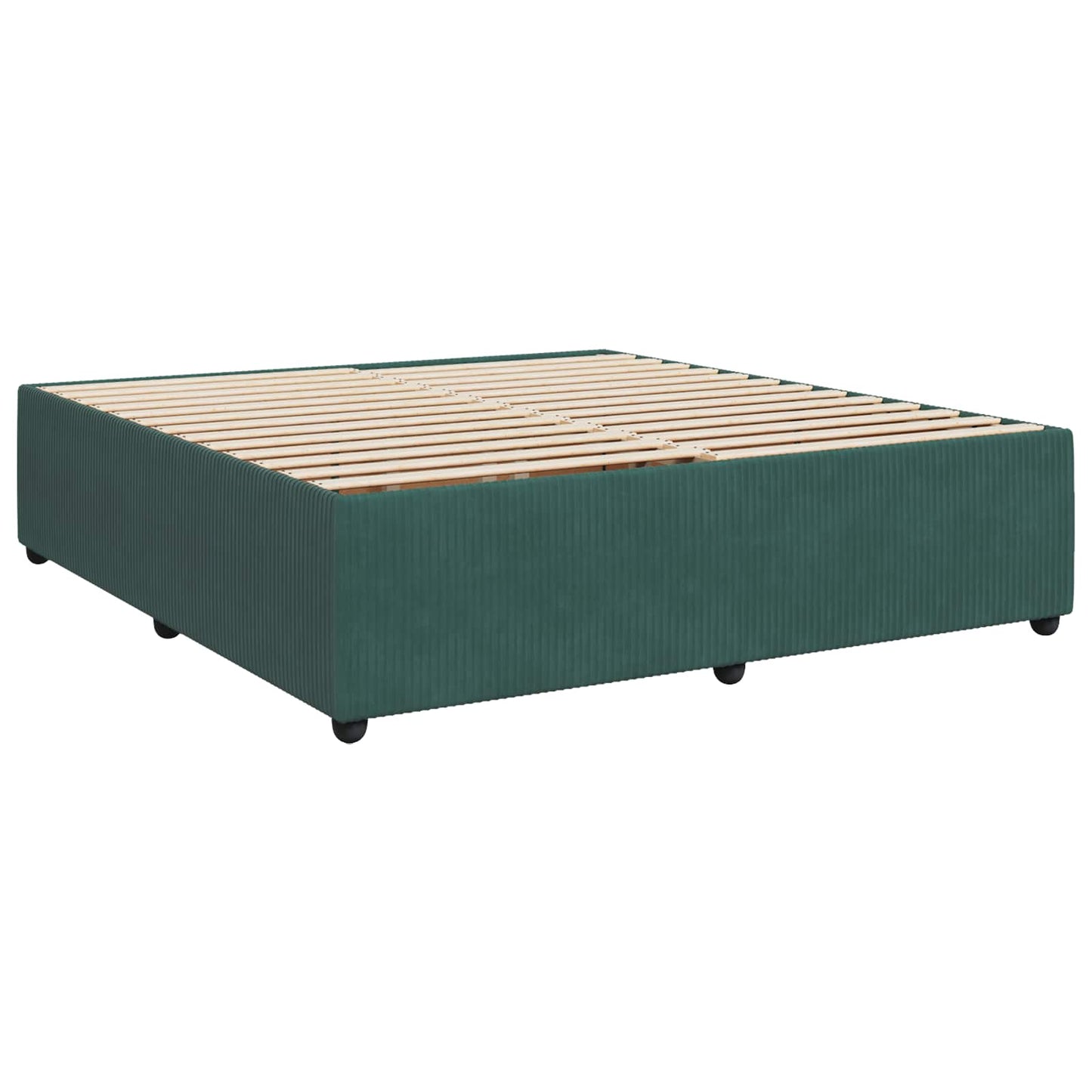 vidaXL Κρεβάτι box spring με στρώμα Σκούρο Πράσινο 180 x 200 cm