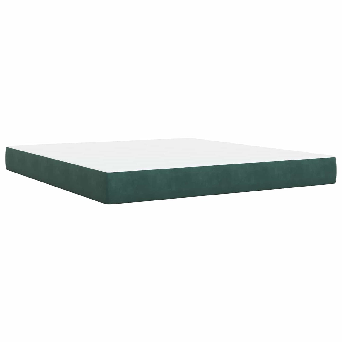 vidaXL Κρεβάτι box spring με στρώμα Σκούρο Πράσινο 180 x 200 cm