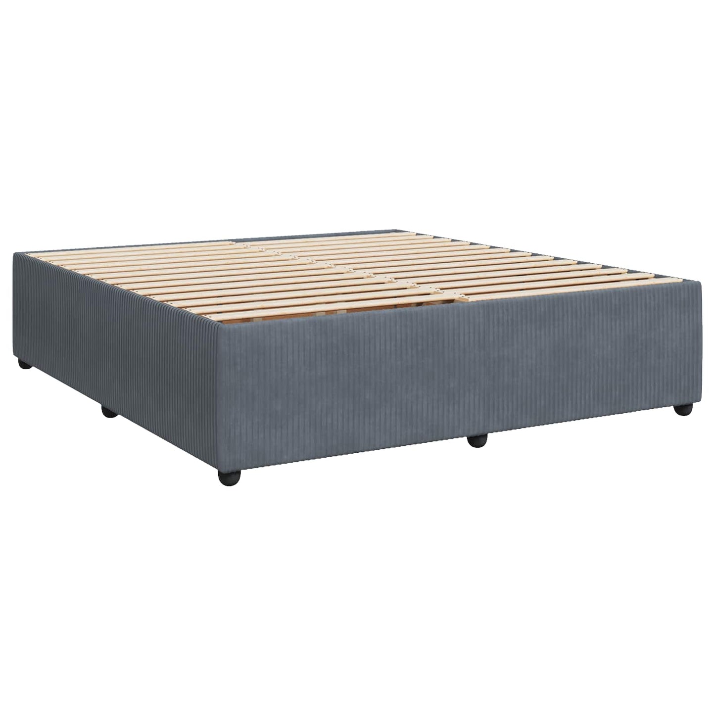 vidaXL Κρεβάτι box spring με στρώμα Σκούρο Γκρι 200 x 200 cm Βελούδο