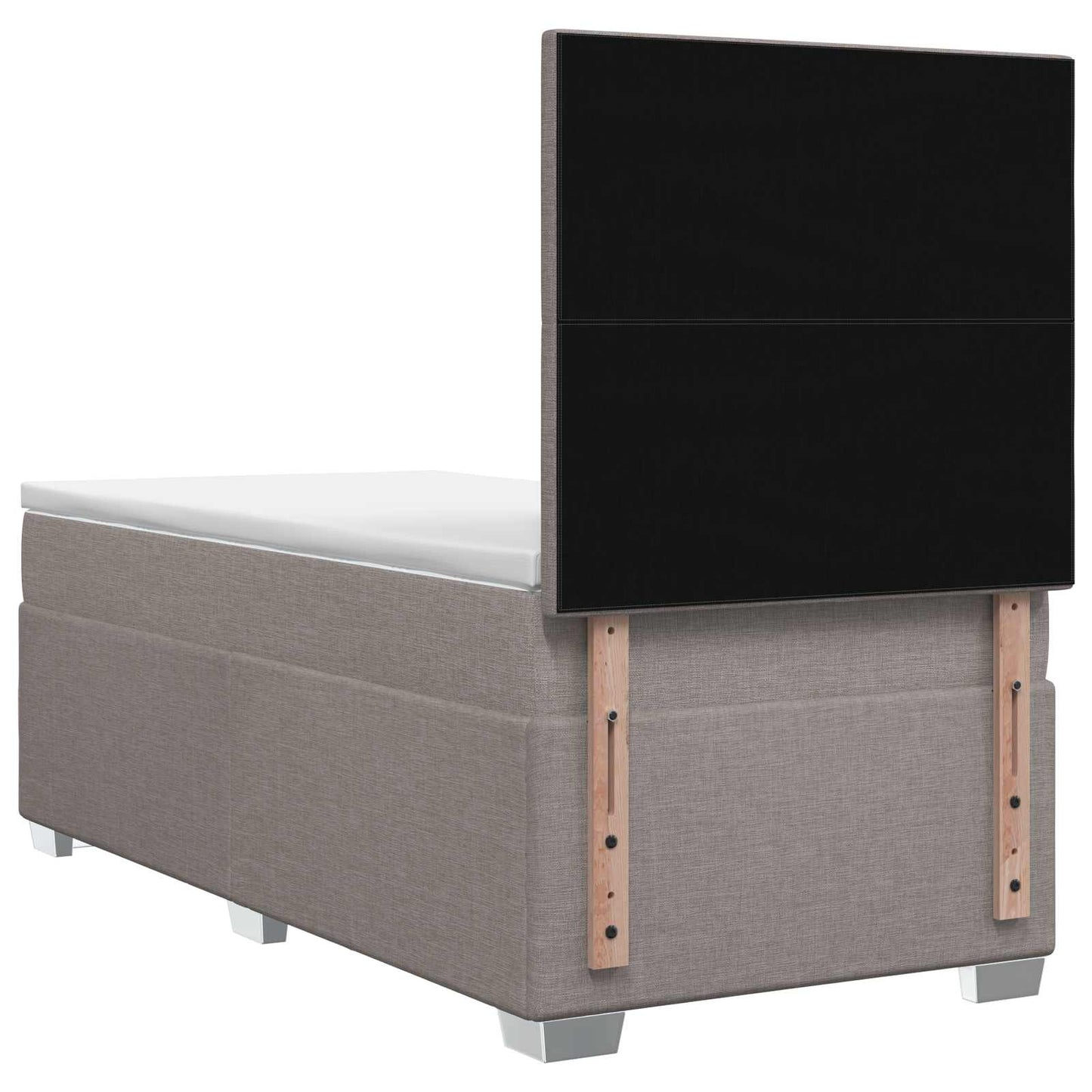 vidaXL Κρεβάτι box spring με στρώμα Taupe 90 x 190 cm Ύφασμα