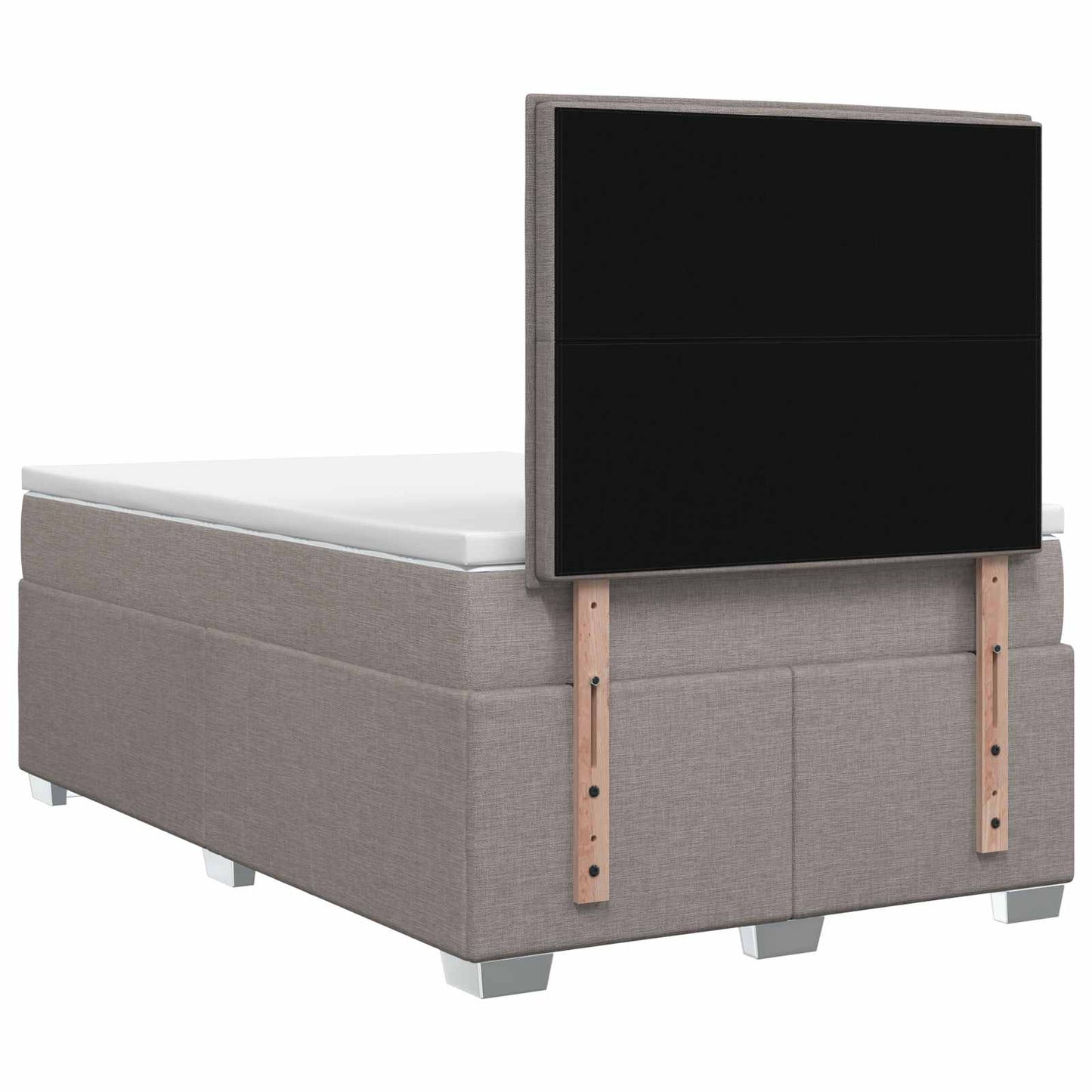vidaXL Κρεβάτι box spring με στρώμα Taupe 120 x 190 cm Ύφασμα