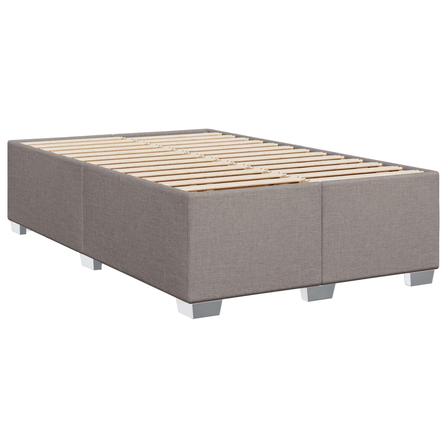 vidaXL Κρεβάτι box spring με στρώμα Taupe 120 x 200 cm Ύφασμα