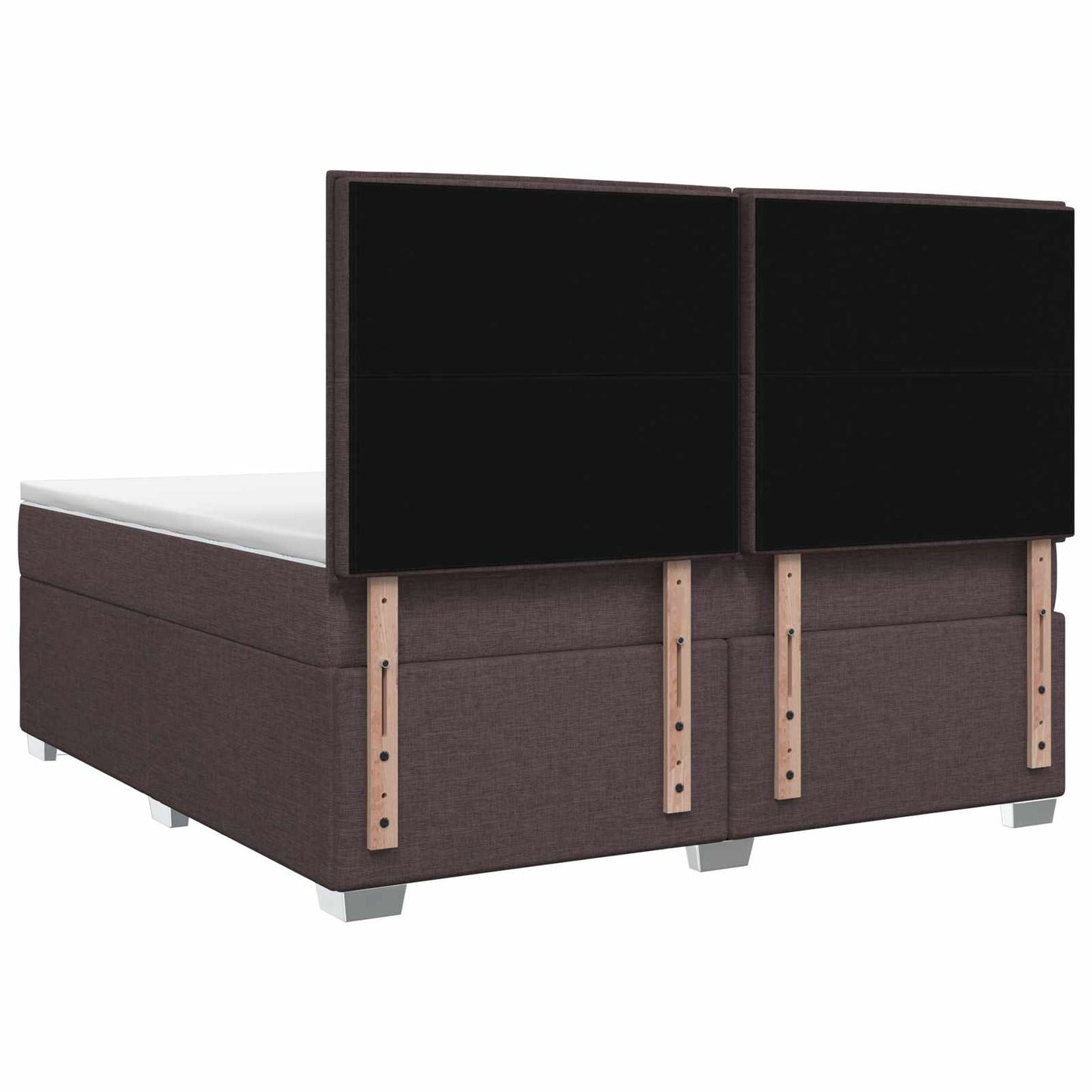 vidaXL Κρεβάτι box spring με στρώμα Σκούρο Καφέ 140 x 190 cm Ύφασμα