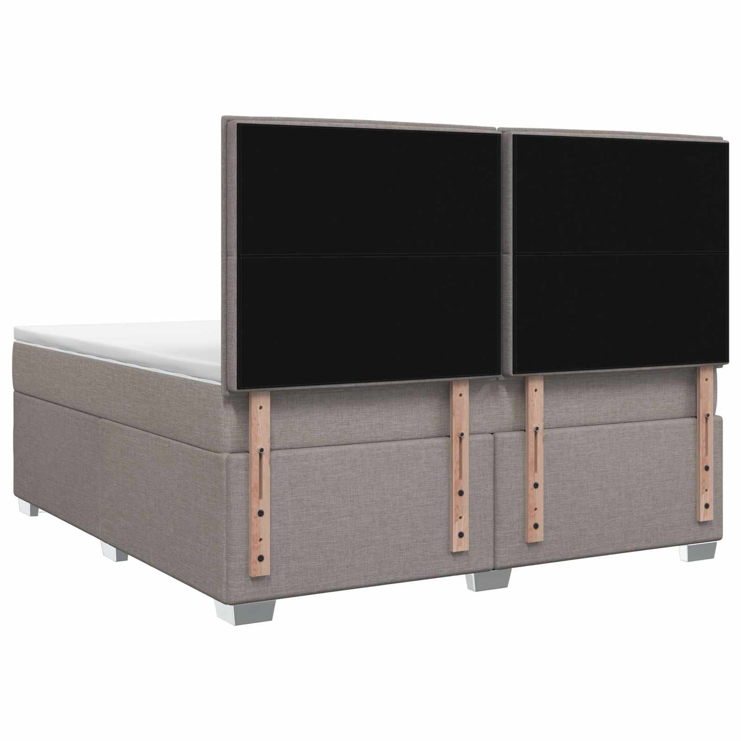 vidaXL Κρεβάτι box spring με στρώμα Taupe 140 x 200 cm Ύφασμα