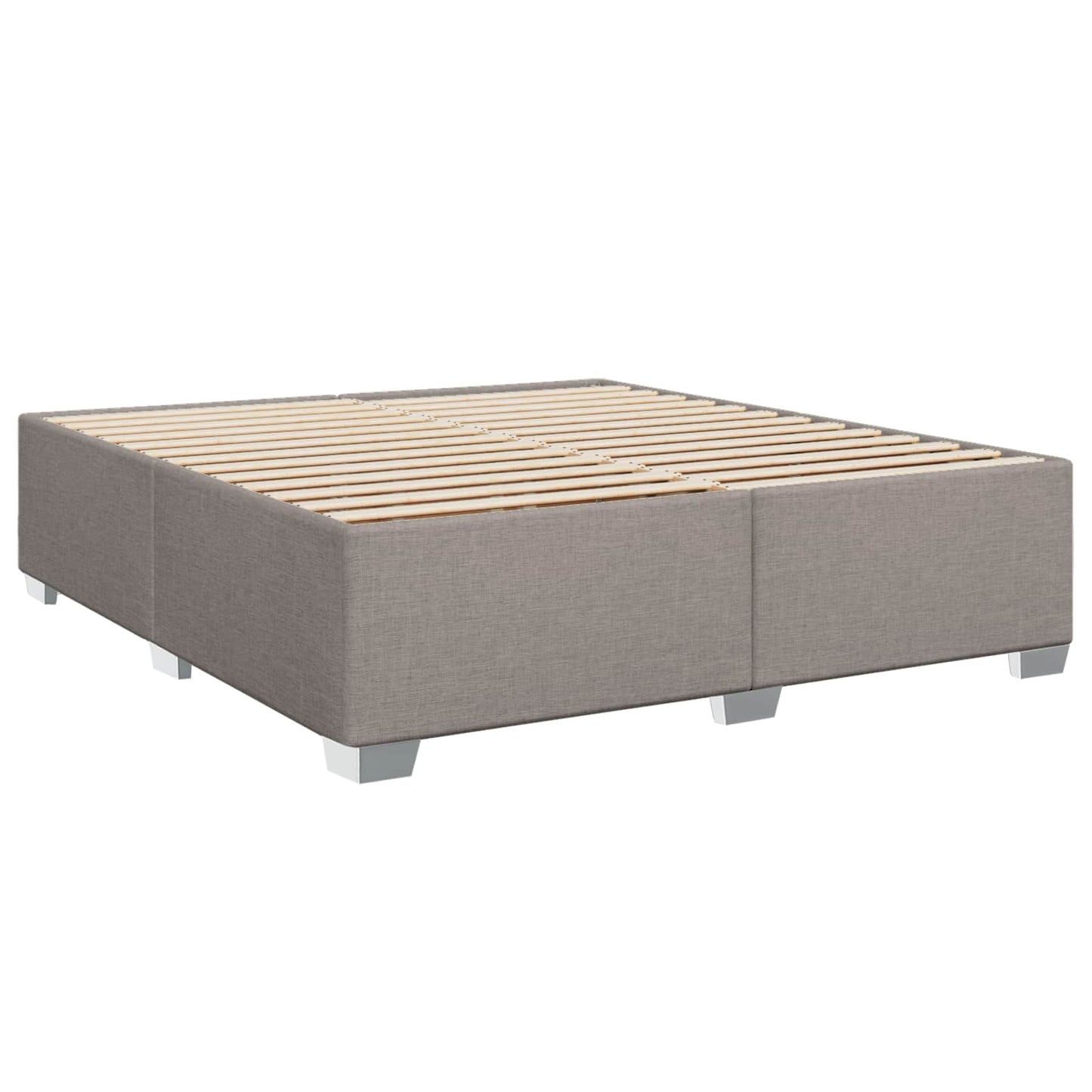 vidaXL Κρεβάτι box spring με στρώμα Taupe 200 x 200 cm Ύφασμα