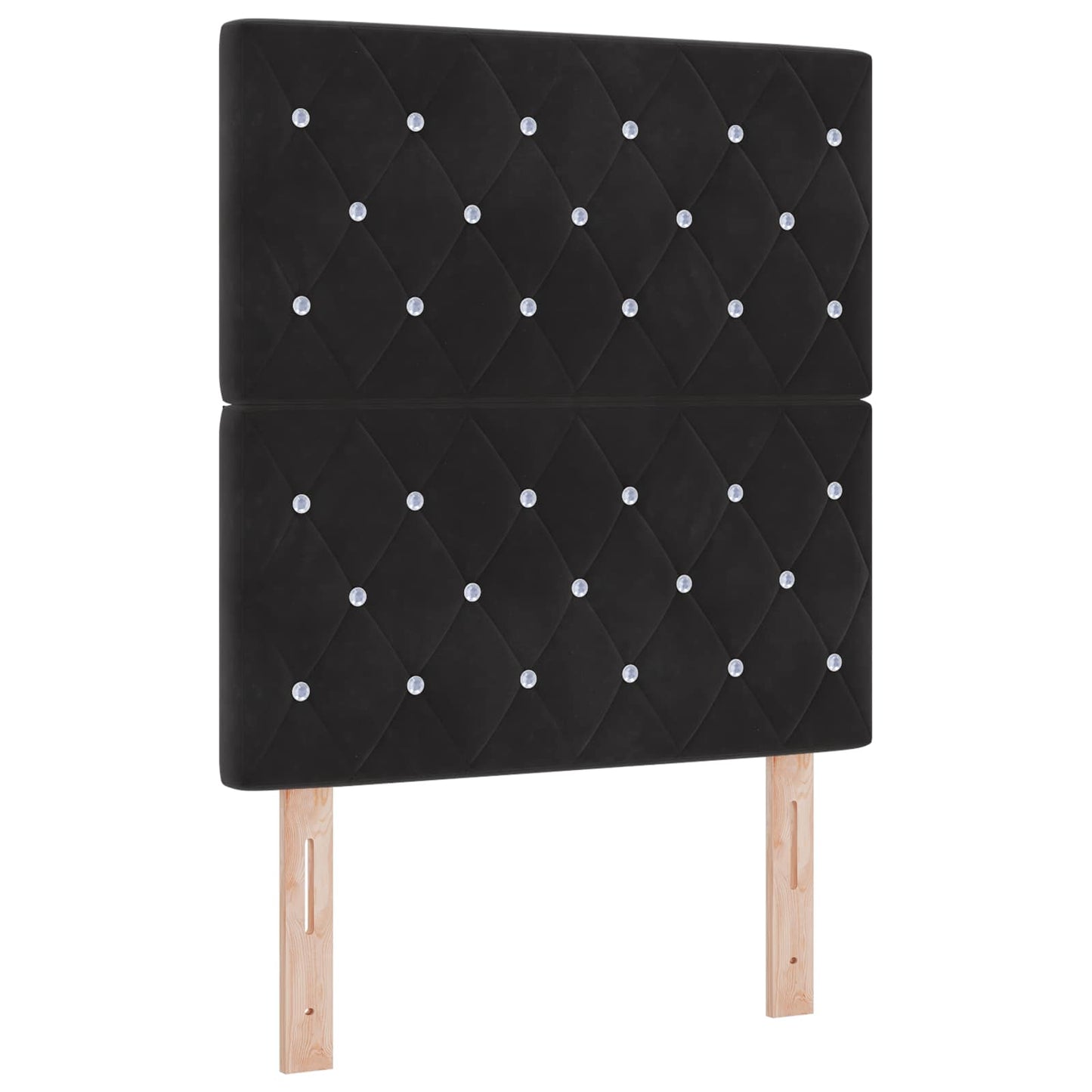 vidaXL Κρεβάτι box spring με στρώμα Μαύρο 80 x 200 cm Βελούδο