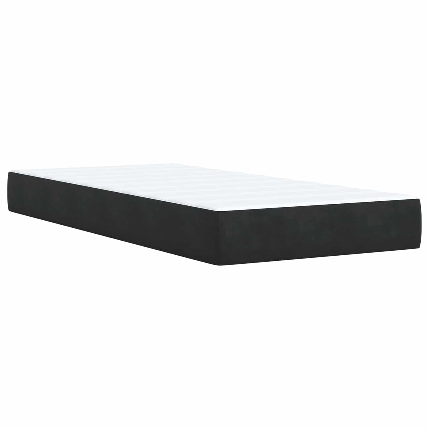 vidaXL Κρεβάτι box spring με στρώμα Μαύρο 80 x 200 cm Βελούδο