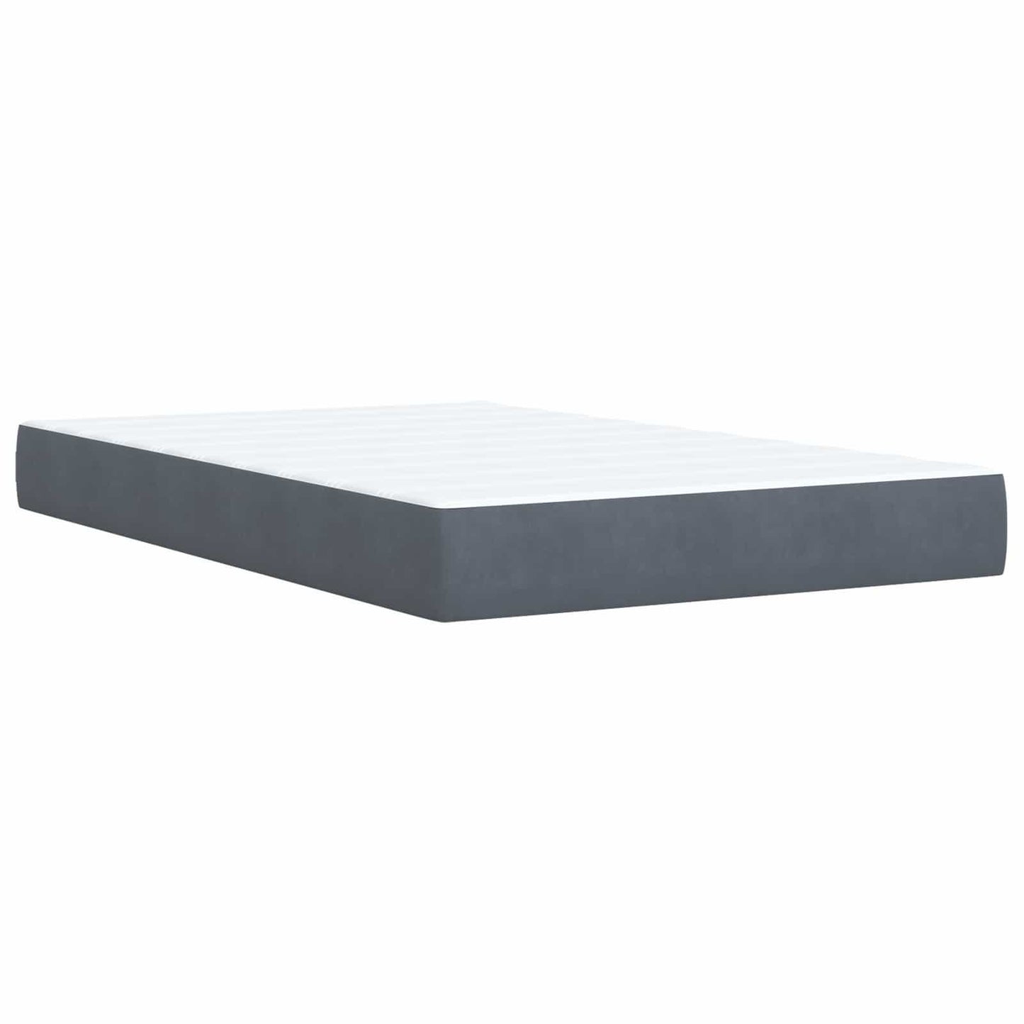 vidaXL Κρεβάτι box spring με στρώμα Σκούρο Γκρι 120 x 190 cm Βελούδο