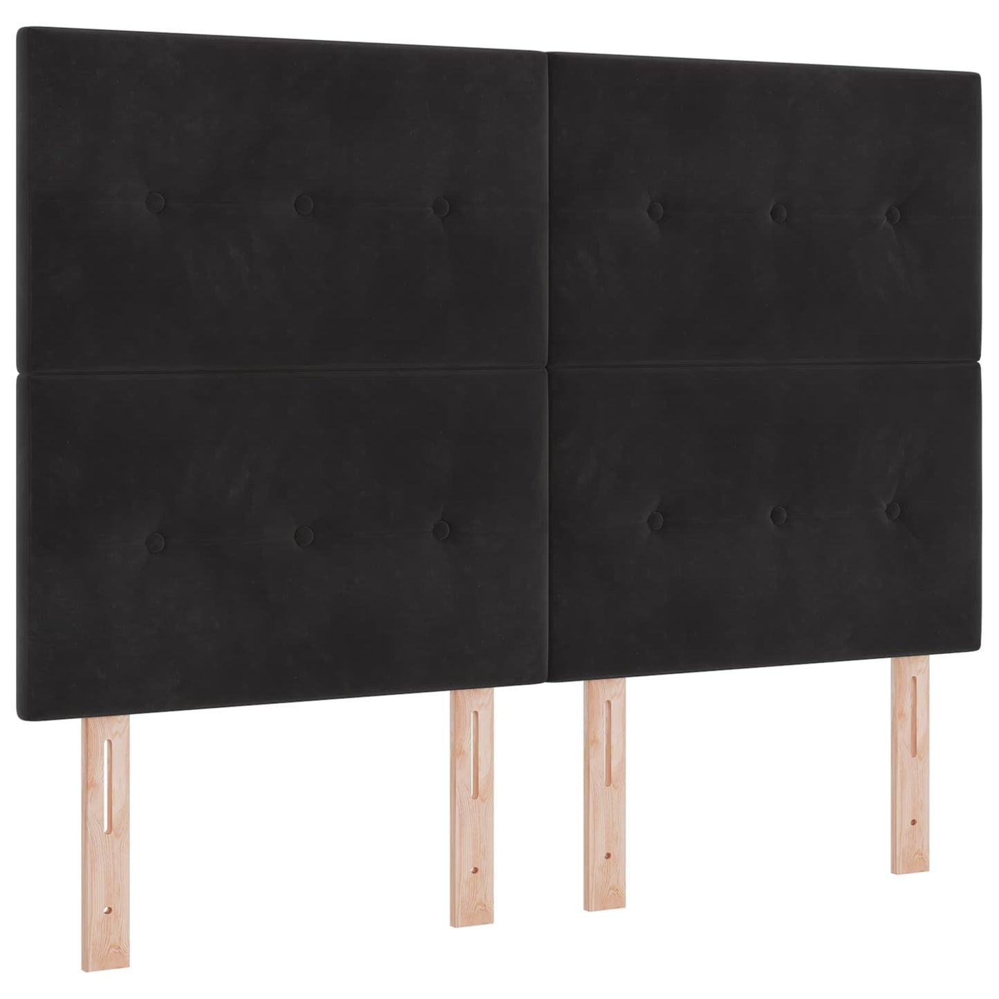 vidaXL Κρεβάτι box spring με στρώμα Μαύρο 160 x 200 cm Βελούδο