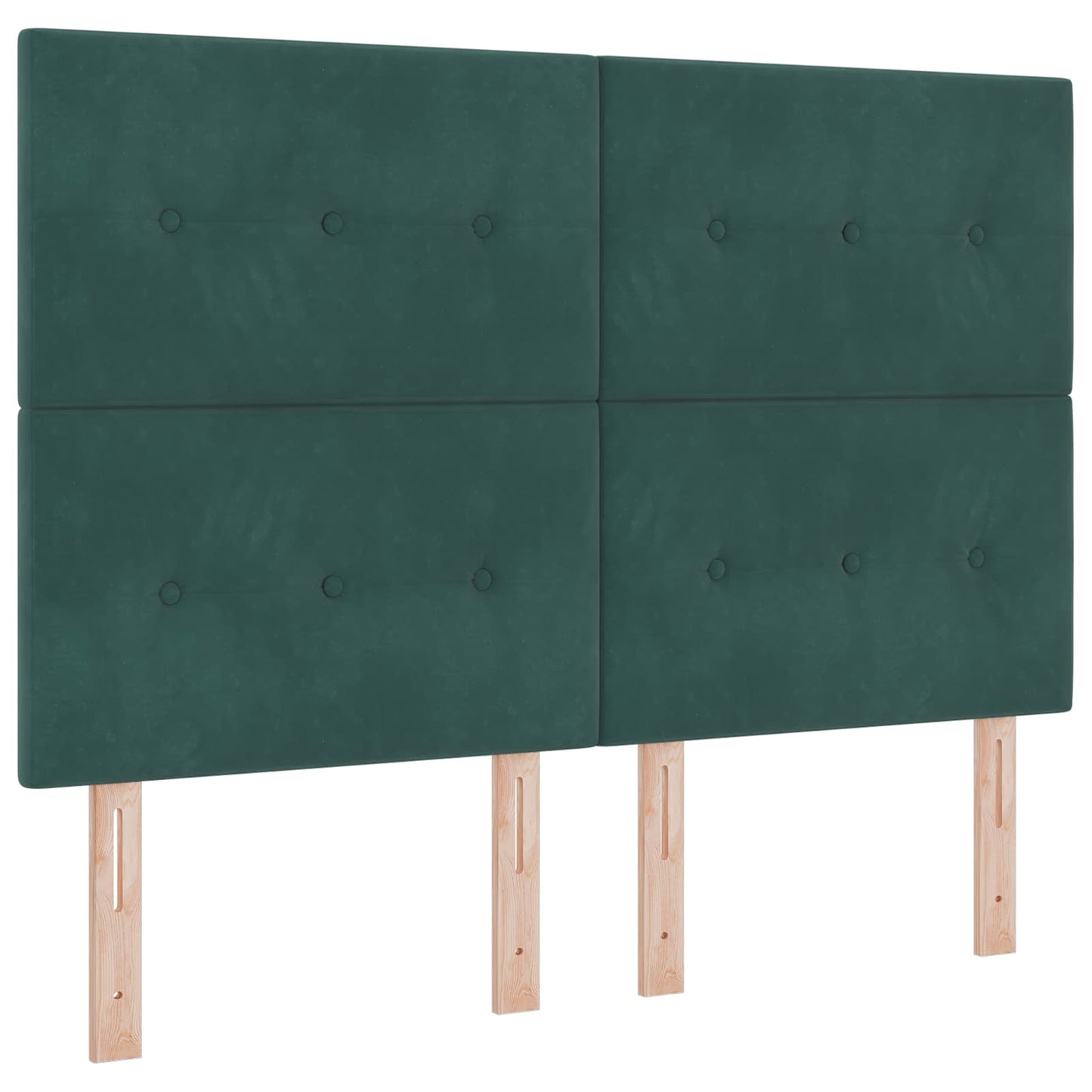vidaXL Κρεβάτι box spring με στρώμα Σκούρο Πράσινο 160 x 200 cm