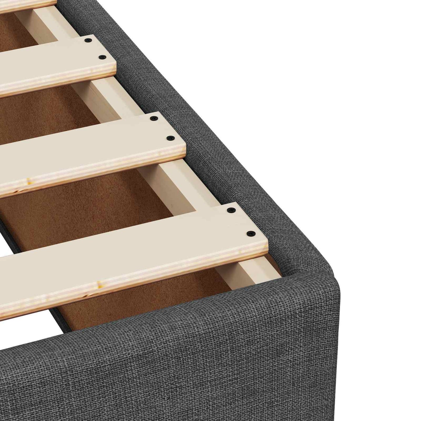vidaXL Κρεβάτι box spring με στρώμα Σκούρο Γκρι 120 x 190 cm Ύφασμα