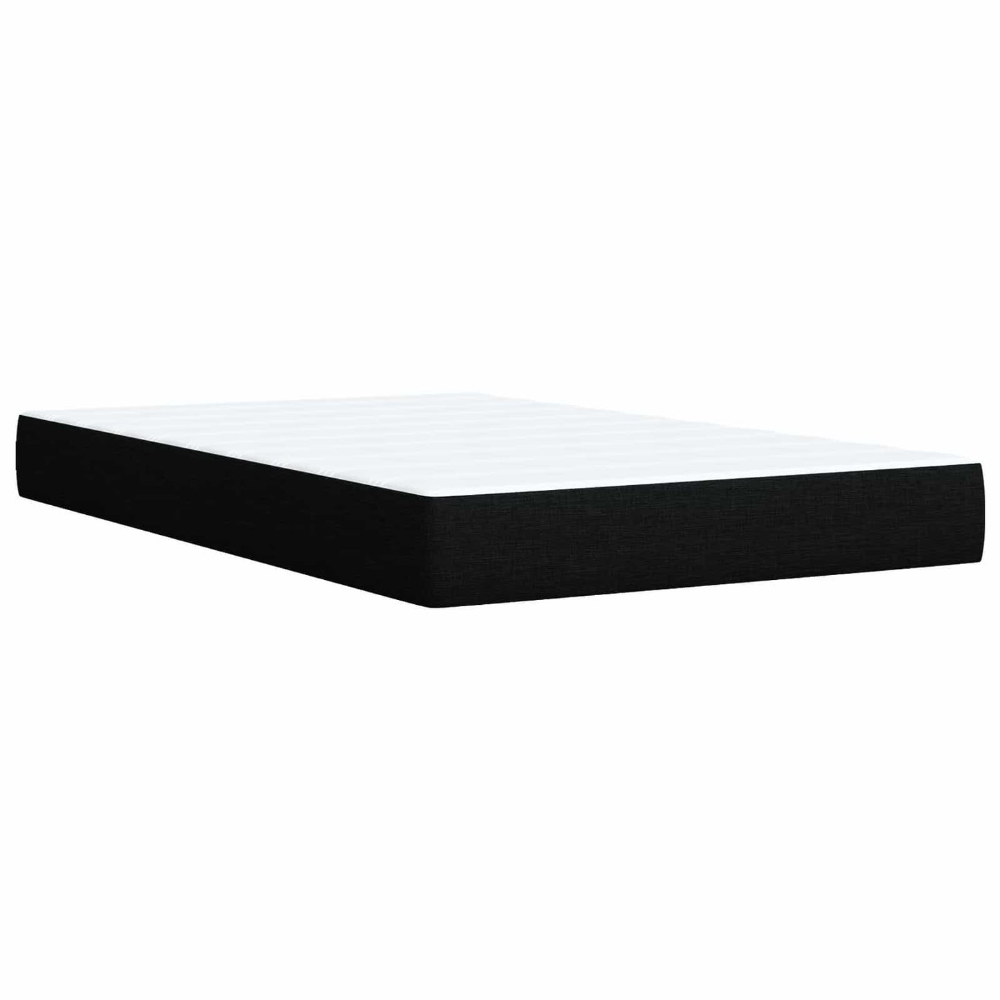 vidaXL Κρεβάτι box spring με στρώμα Μαύρο 120 x 190 cm Ύφασμα