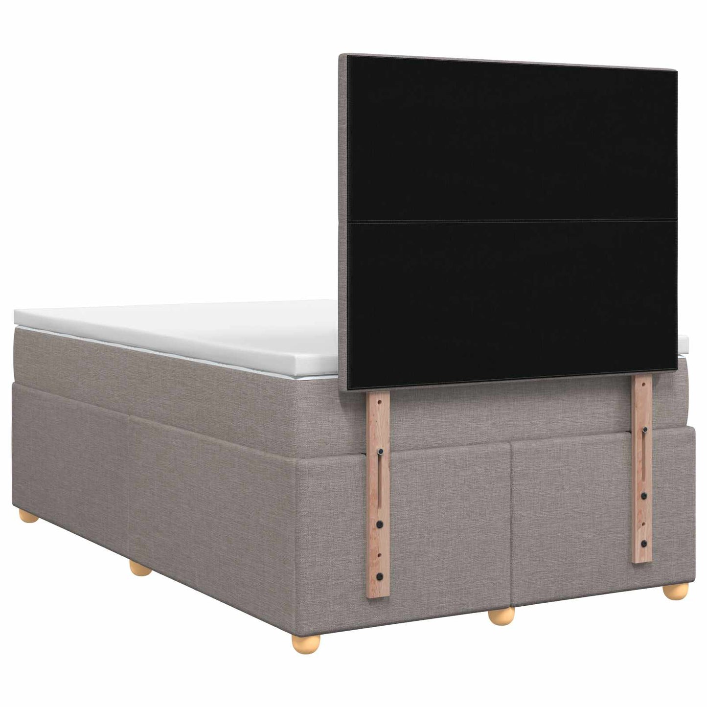 vidaXL Κρεβάτι box spring με στρώμα Taupe 120 x 190 cm Ύφασμα