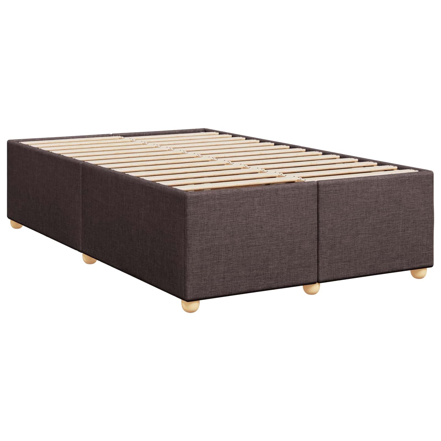 vidaXL Κρεβάτι box spring με στρώμα Σκούρο Καφέ 120 x 200 cm Ύφασμα