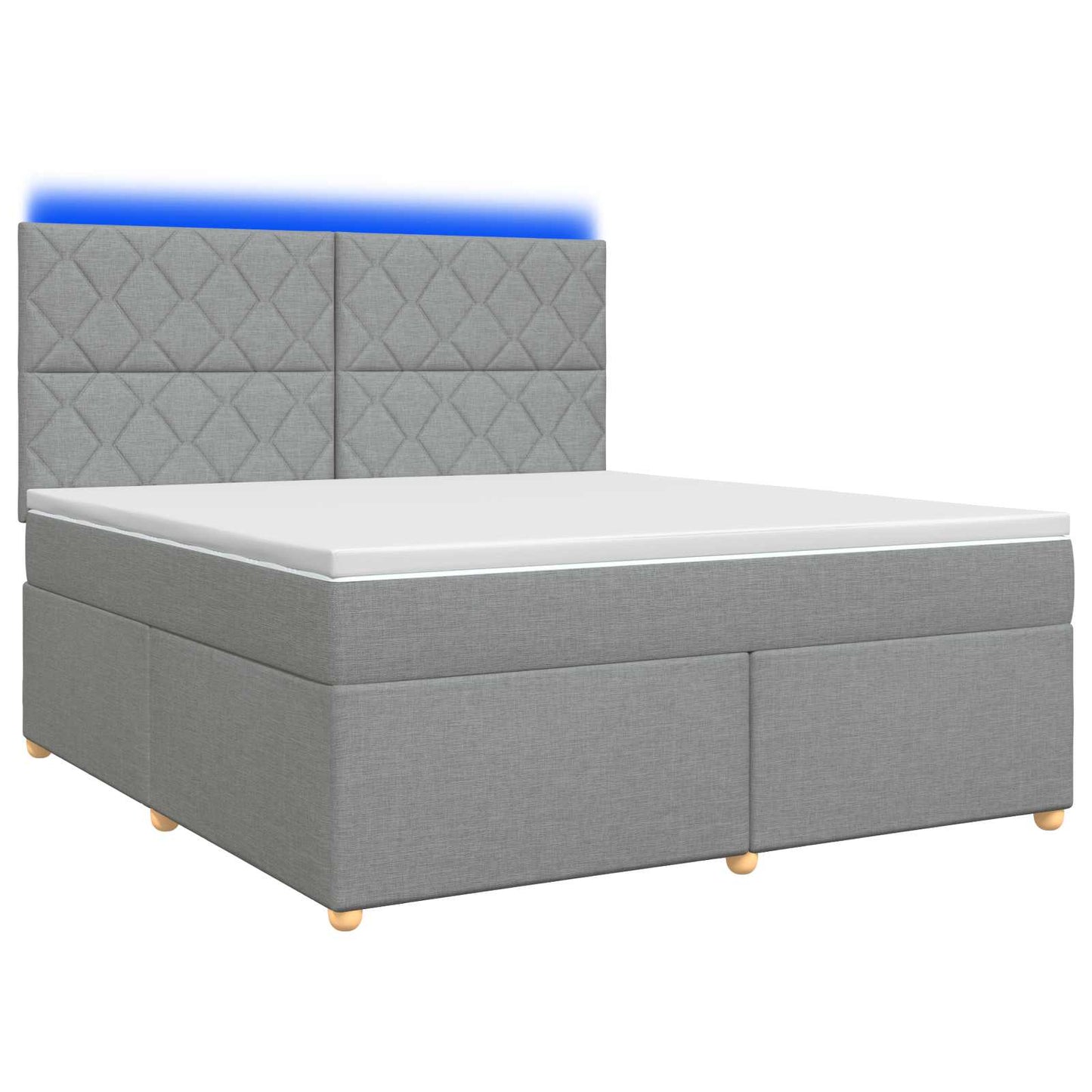 vidaXL Κρεβάτι box spring με στρώμα Ανοιχτό γκρι 140 x 200 cm Ύφασμα