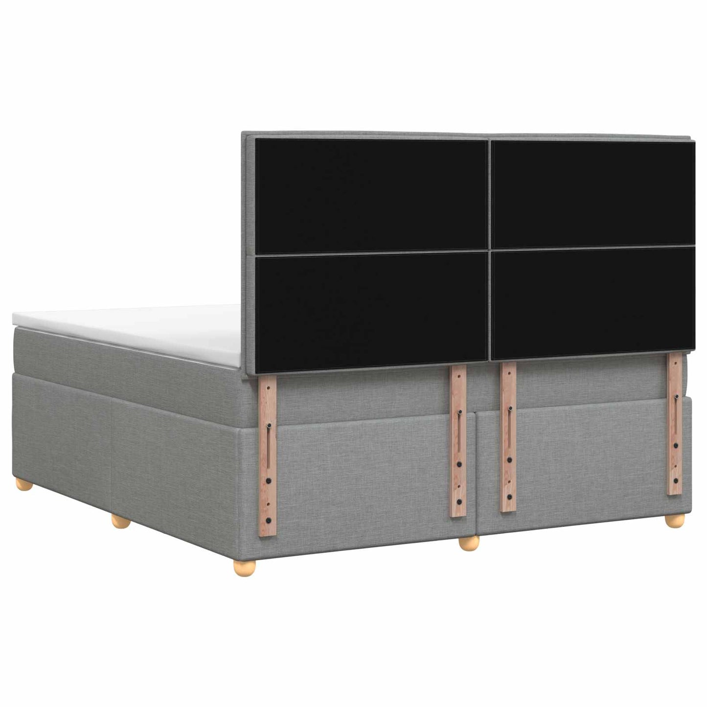 vidaXL Κρεβάτι box spring με στρώμα Ανοιχτό γκρι 140 x 200 cm Ύφασμα