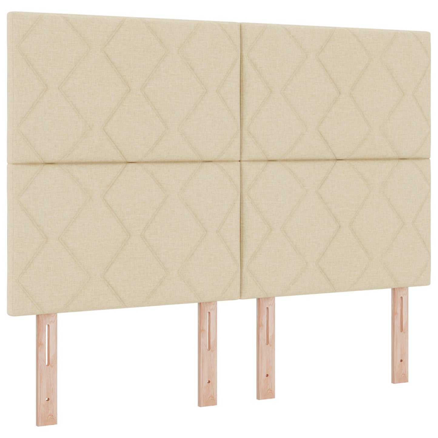 vidaXL Κρεβάτι box spring με στρώμα Κρεμ 160 x 200 cm Ύφασμα