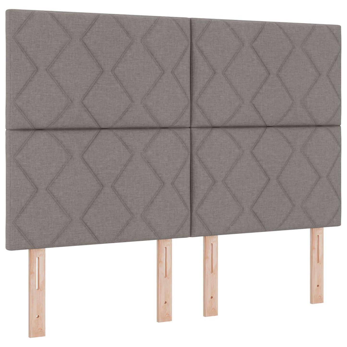 vidaXL Κρεβάτι με κουτί ελατηρίου LED και στρώμα Taupe 140 x 190 cm