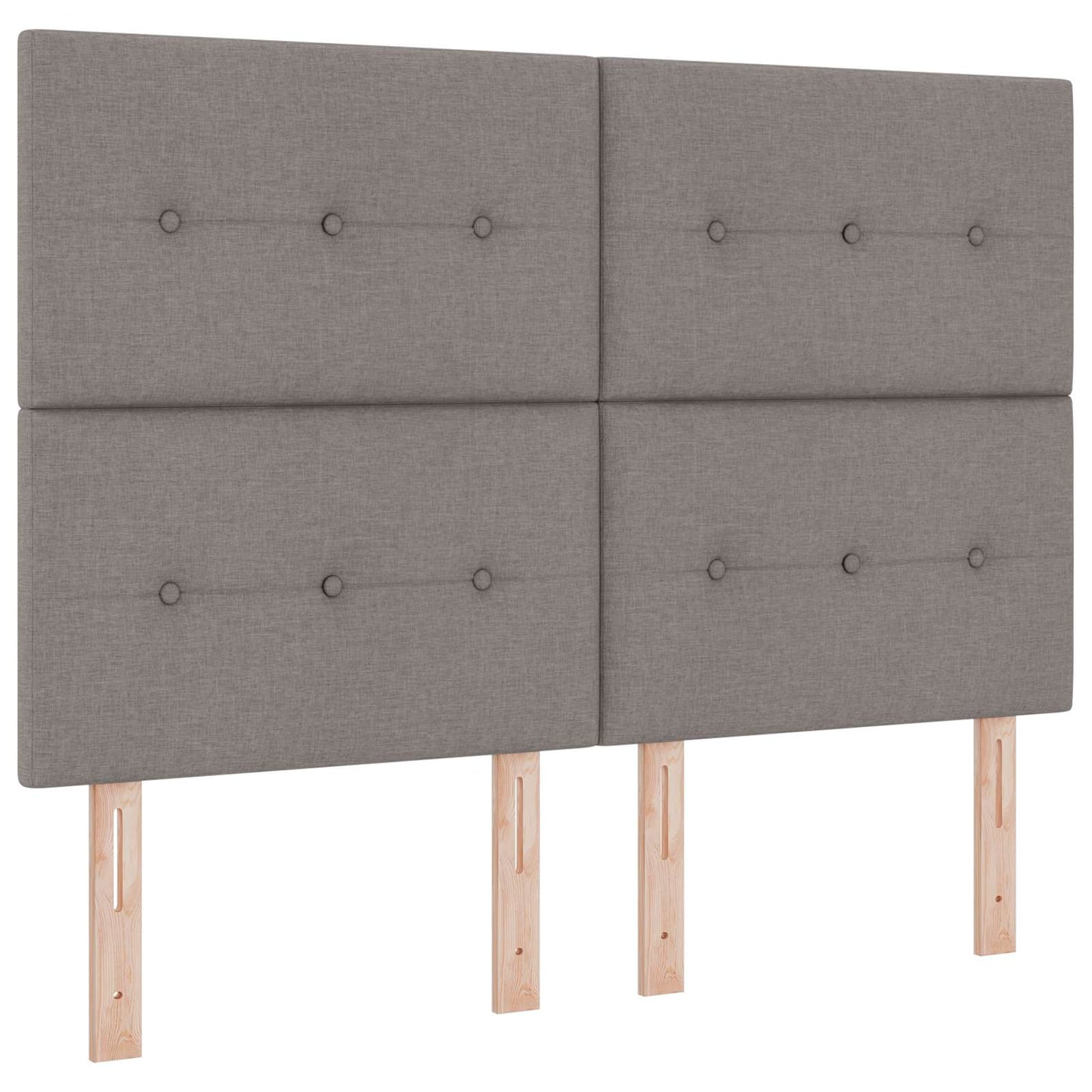vidaXL Κρεβάτι με κουτί ελατηρίου LED και στρώμα Taupe 160 x 200 cm