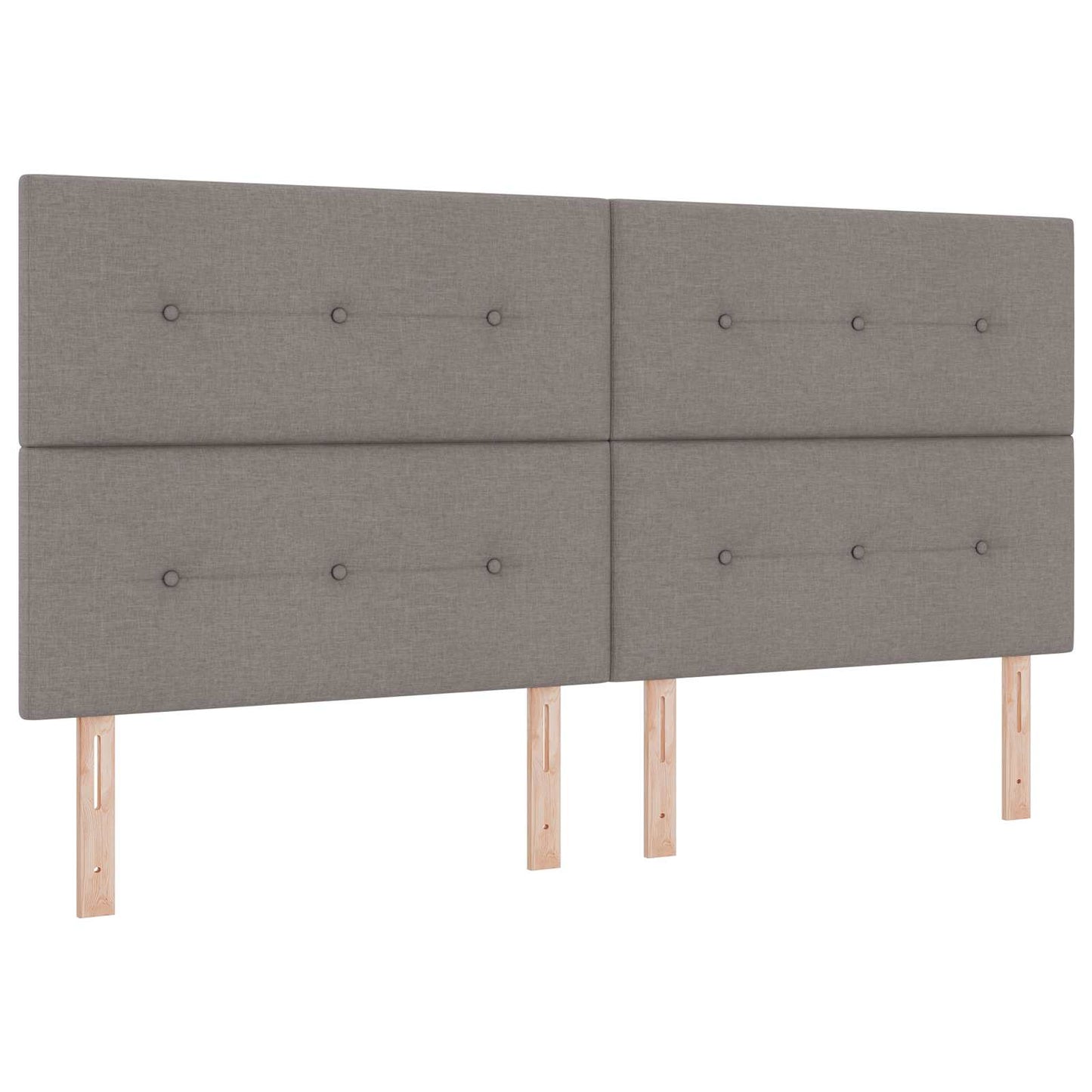 vidaXL Κρεβάτι με κουτί ελατηρίου LED και στρώμα Taupe 200 x 200 cm