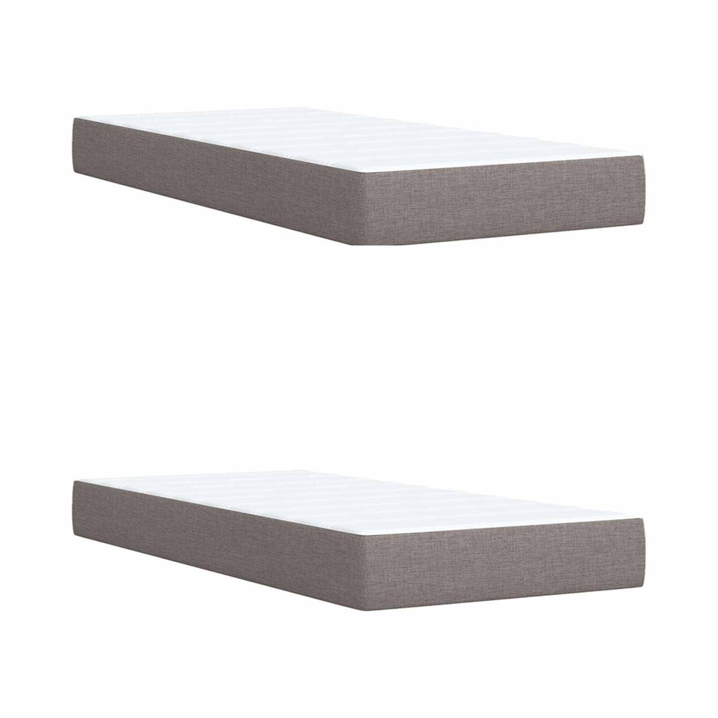 vidaXL Κρεβάτι με κουτί ελατηρίου LED και στρώμα Taupe 200 x 200 cm