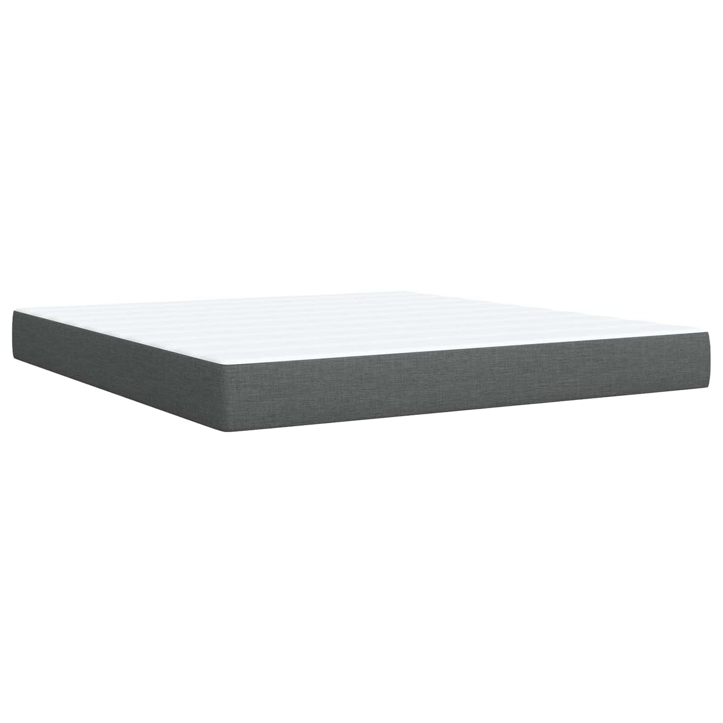 vidaXL Κρεβάτι Ottoman με στρώμα Σκούρο Γκρι 180 x 200 cm Ύφασμα