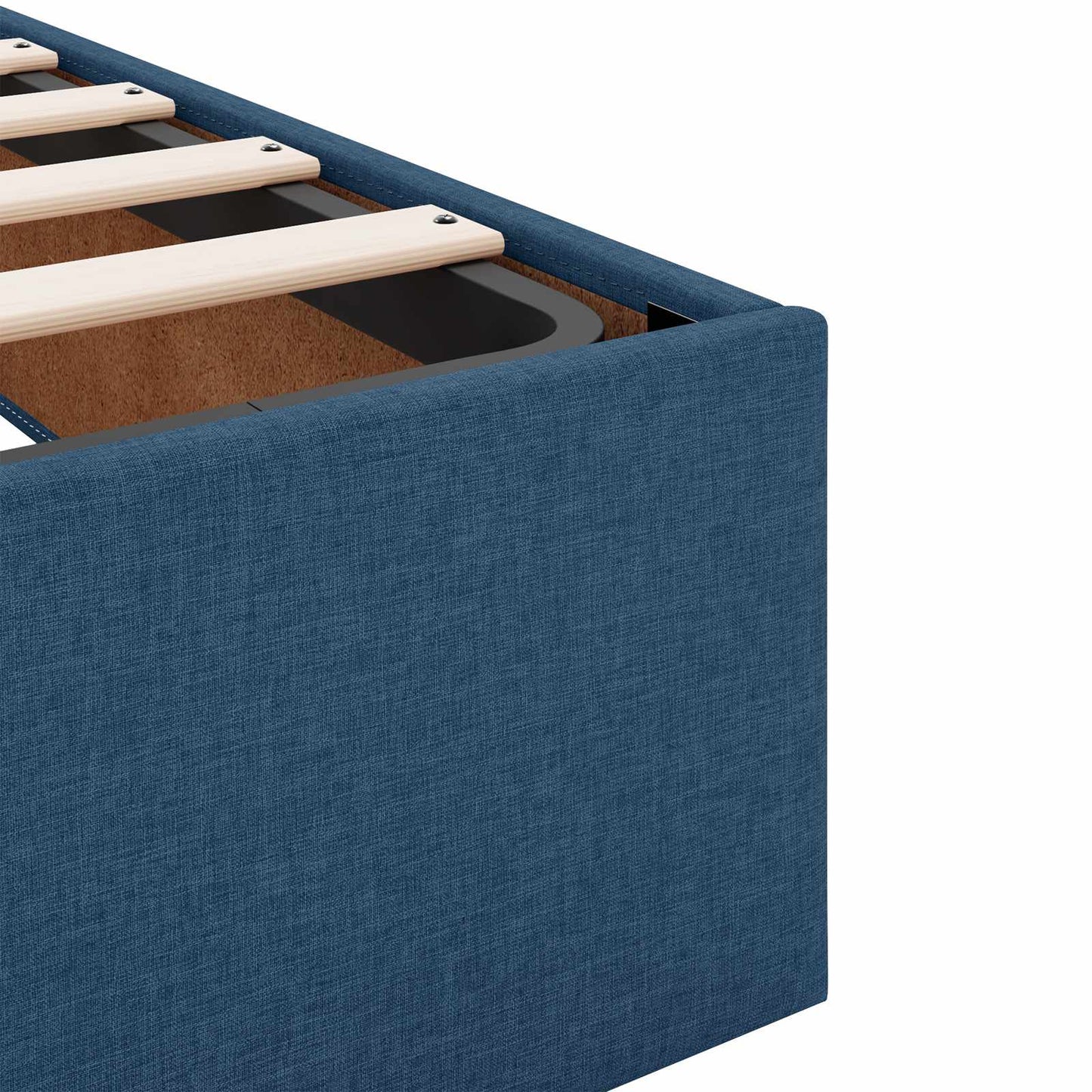 vidaXL Κρεβάτι Ottoman με στρώμα με κεφαλάρι Μπλε 180 x 200 cm Ύφασμα