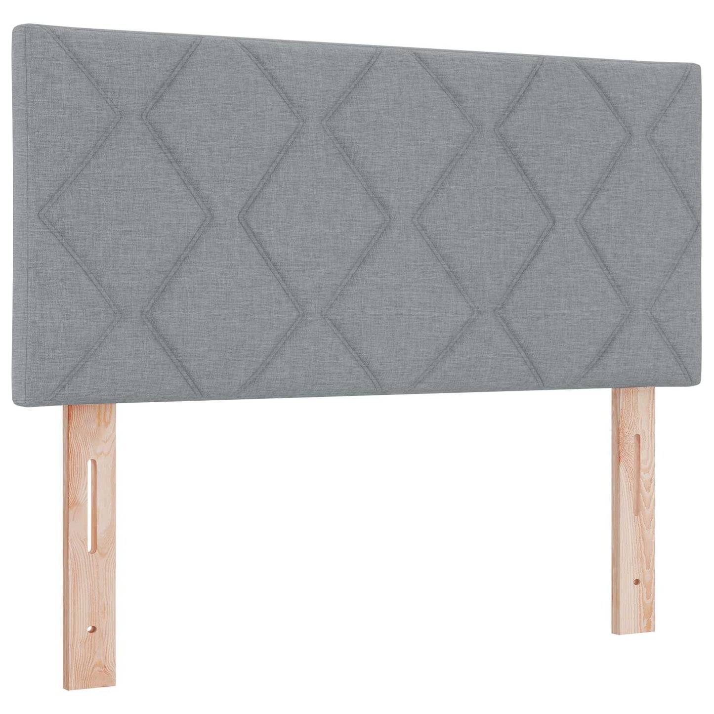 vidaXL Κρεβάτι Ottoman με στρώμα Ανοιχτό γκρι 120 x 190 cm Ύφασμα
