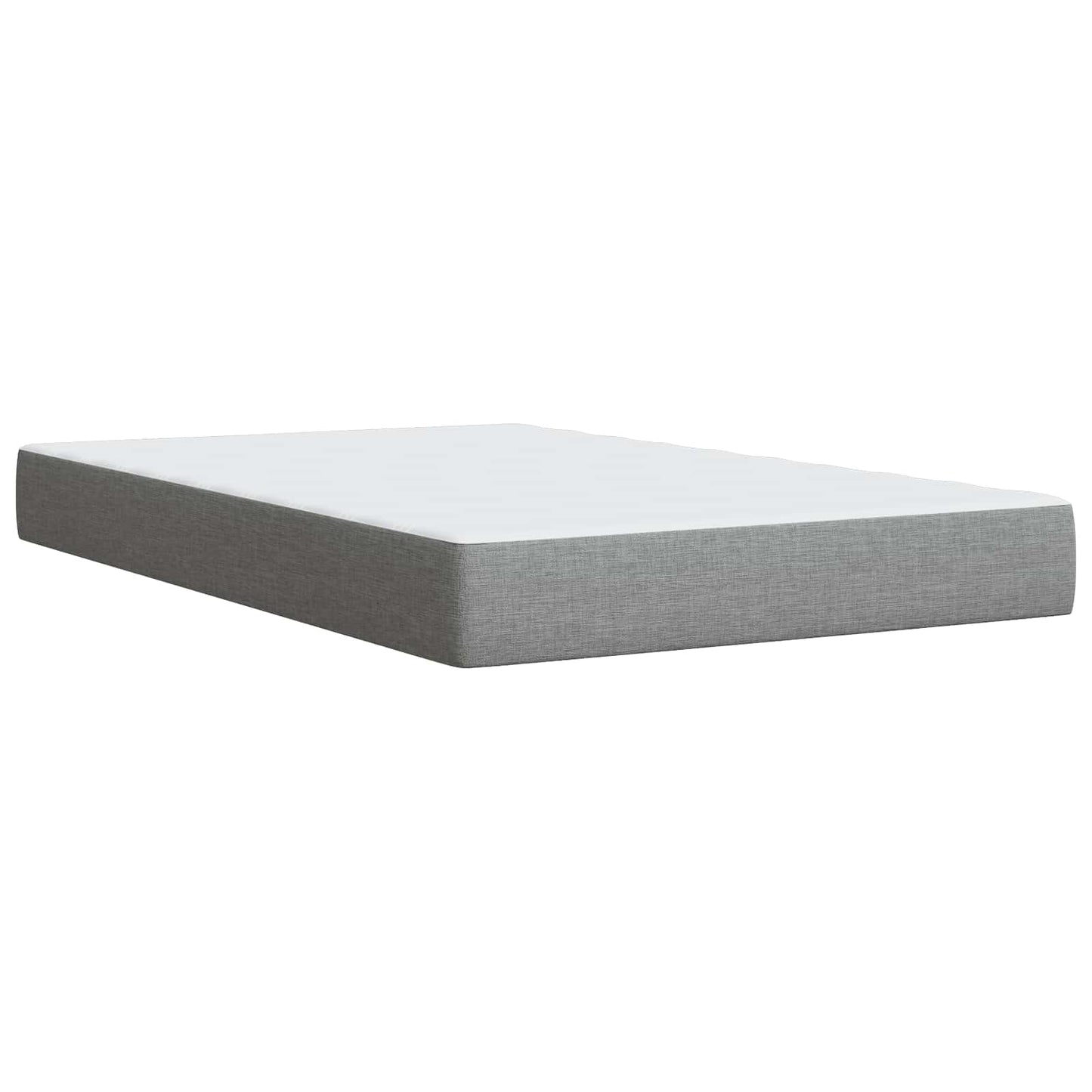 vidaXL Κρεβάτι Ottoman με στρώμα Ανοιχτό γκρι 120 x 190 cm Ύφασμα