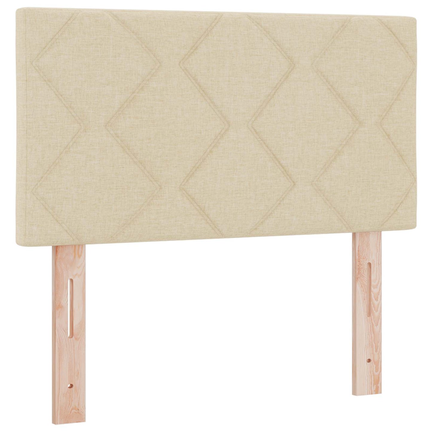 vidaXL Κρεβάτι Ottoman με στρώμα με κεφαλάρι Κρεμ 120 x 190 cm Ύφασμα