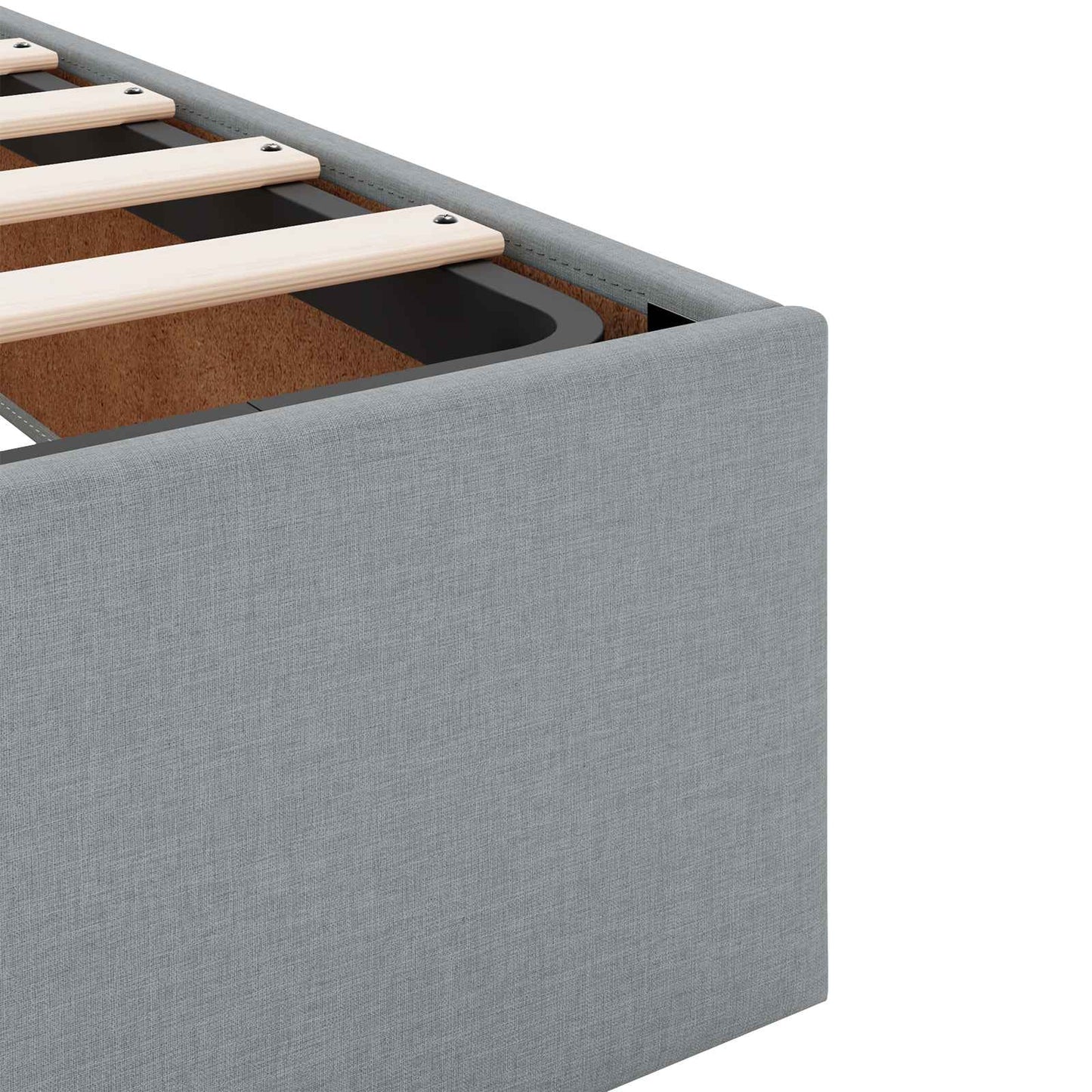 vidaXL Κρεβάτι Ottoman με στρώμα Ανοιχτό γκρι 120 x 200 cm Ύφασμα