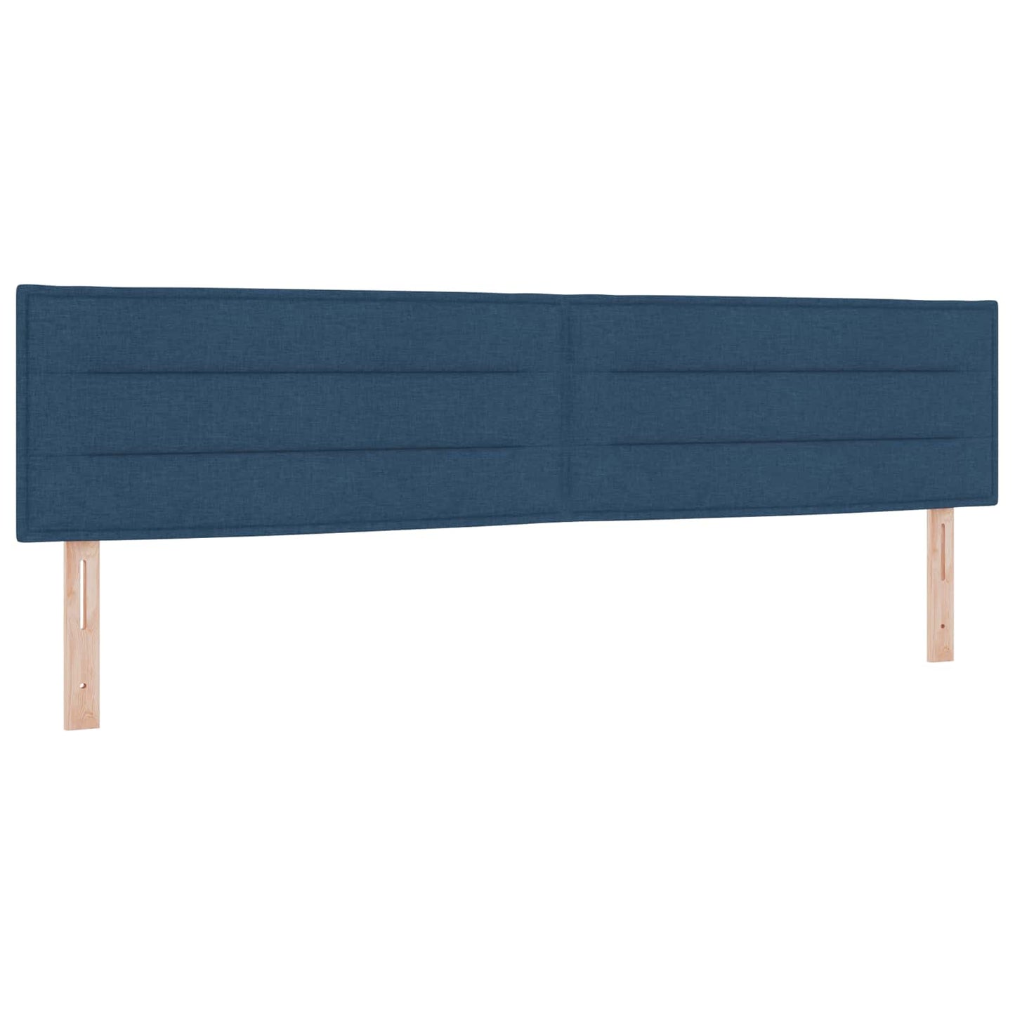 vidaXL Κρεβάτι Ottoman με στρώμα με κεφαλάρι 2 pcs Μπλε Ύφασμα