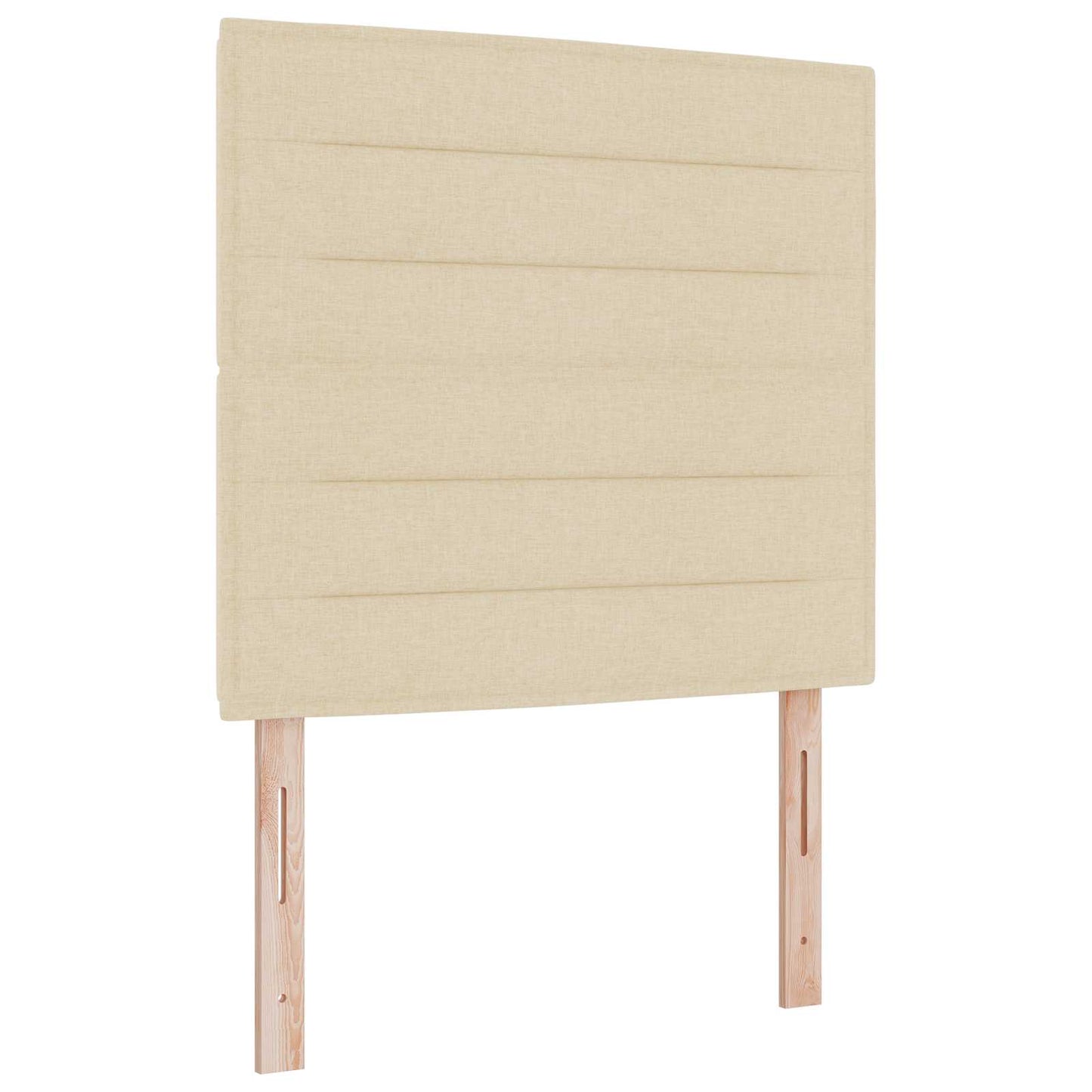 vidaXL Κρεβάτι Ottoman με στρώμα με κεφαλάρι Κρεμ 90 x 190 cm Ύφασμα
