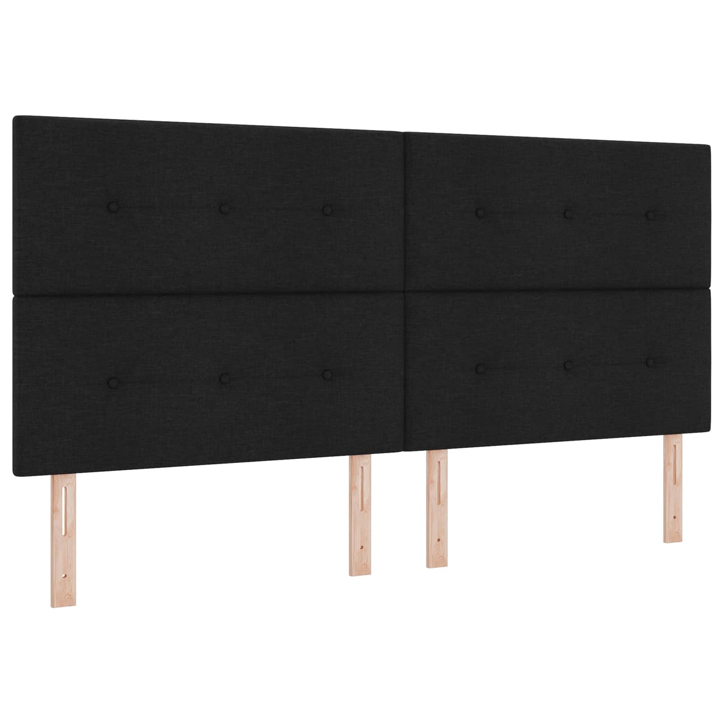 vidaXL Κρεβάτι Ottoman με στρώμα με κεφαλάρι Μαύρο 200 x 200 cm Ύφασμα