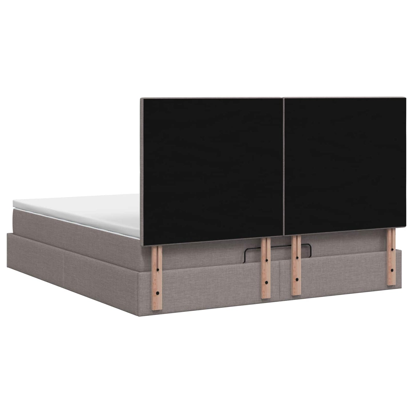 vidaXL Κρεβάτι Ottoman με στρώμα με κεφαλάρι Taupe 140 x 190 cm Ύφασμα