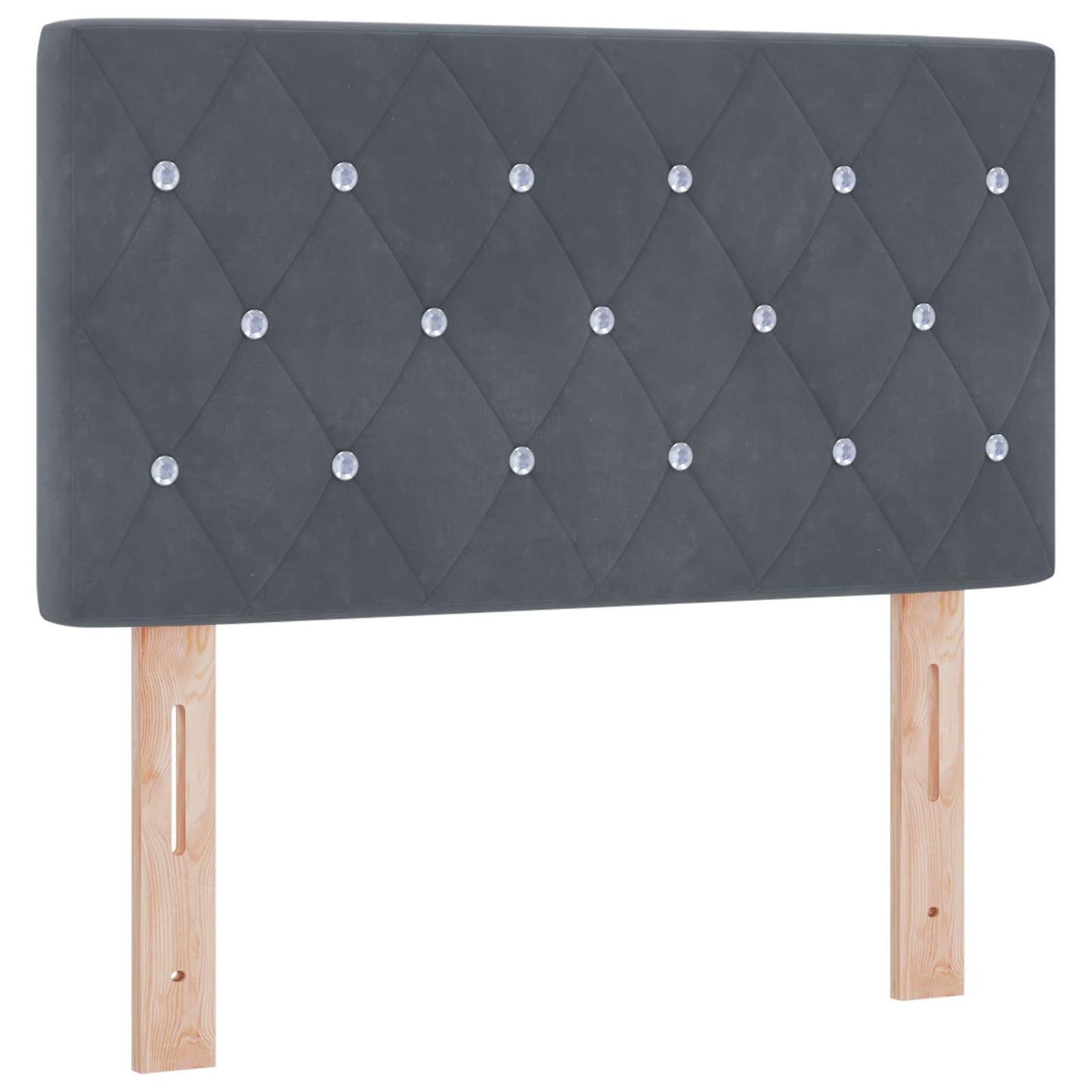 vidaXL Κρεβάτι Ottoman με στρώμα Σκούρο Γκρι 80 x 200 cm Βελούδο