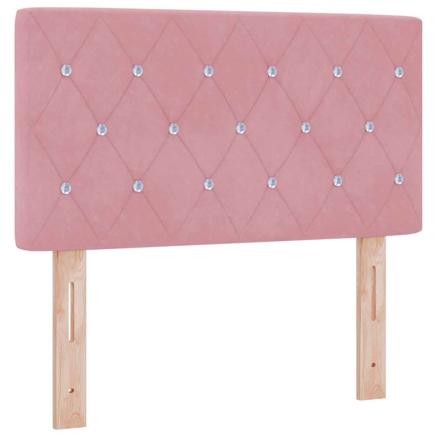 vidaXL Κρεβάτι Ottoman με στρώμα με κεφαλάρι Ροζ 80 x 200 cm Βελούδο