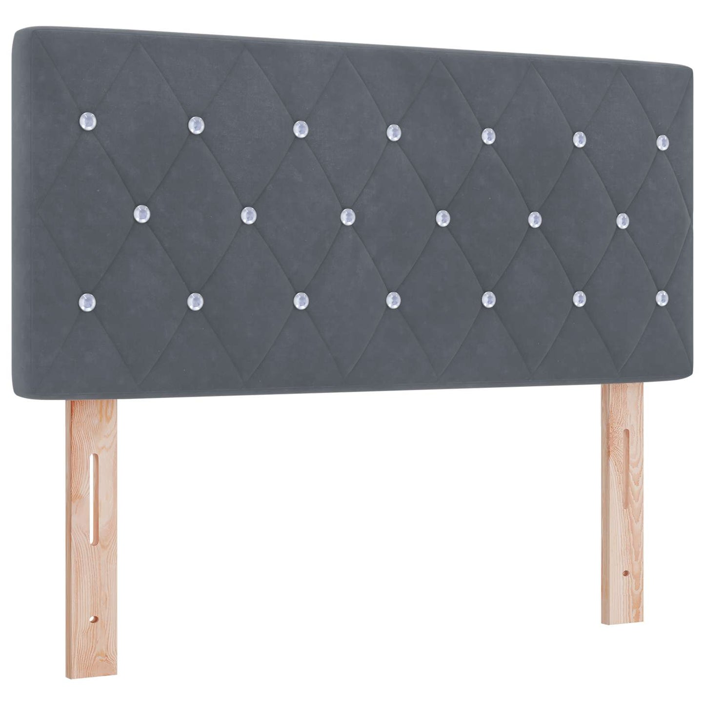 vidaXL Κρεβάτι Ottoman με στρώμα Σκούρο Γκρι 100 x 200 cm Βελούδο