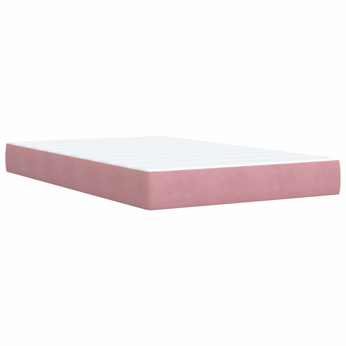vidaXL Κρεβάτι Ottoman με στρώμα με κεφαλάρι Ροζ 120 x 190 cm Βελούδο