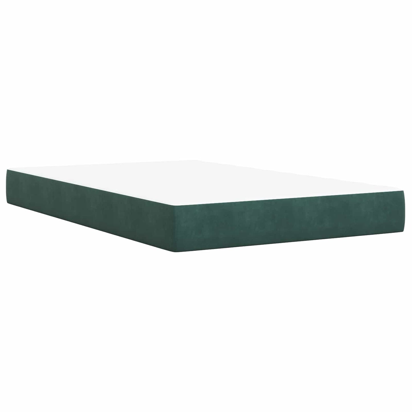 vidaXL Κρεβάτι Ottoman με στρώμα Σκούρο Πράσινο 120 x 190 cm Βελούδο