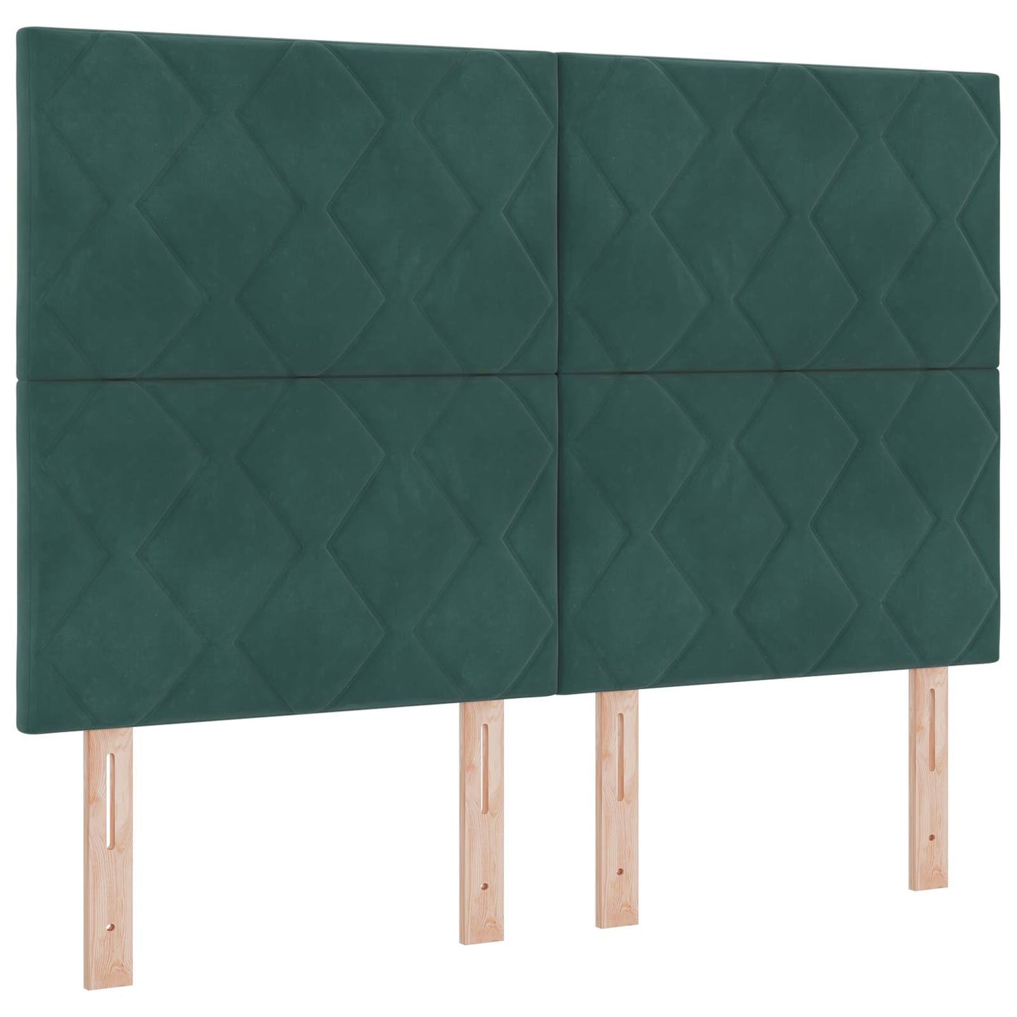 vidaXL Κρεβάτι Ottoman με στρώμα Σκούρο Πράσινο 140 x 200 cm Βελούδο