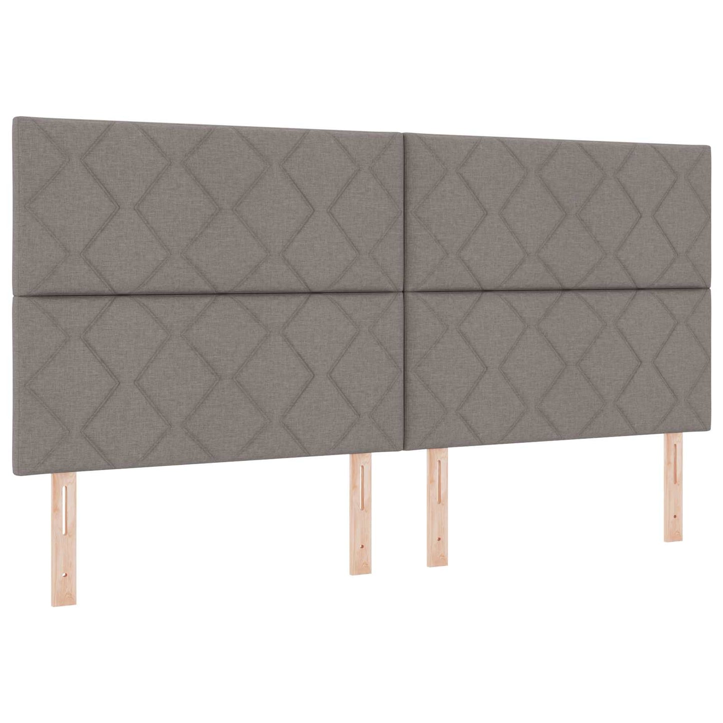 vidaXL Κρεβάτι Ottoman με Στρώμα και LED Taupe 200 x 200 cm Ύφασμα